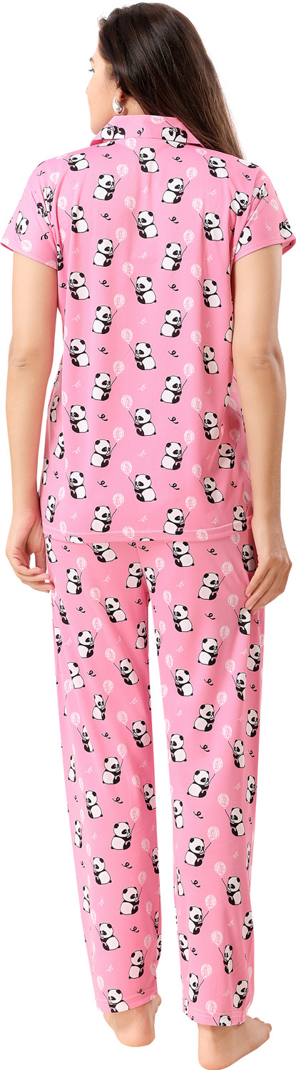 Image of Trade Zone Women Animal Print Multicolor Top & Pyjama Set