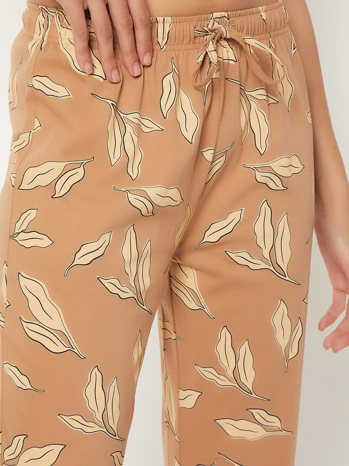 Image of MAX Women Printed Yellow Night Suit Set