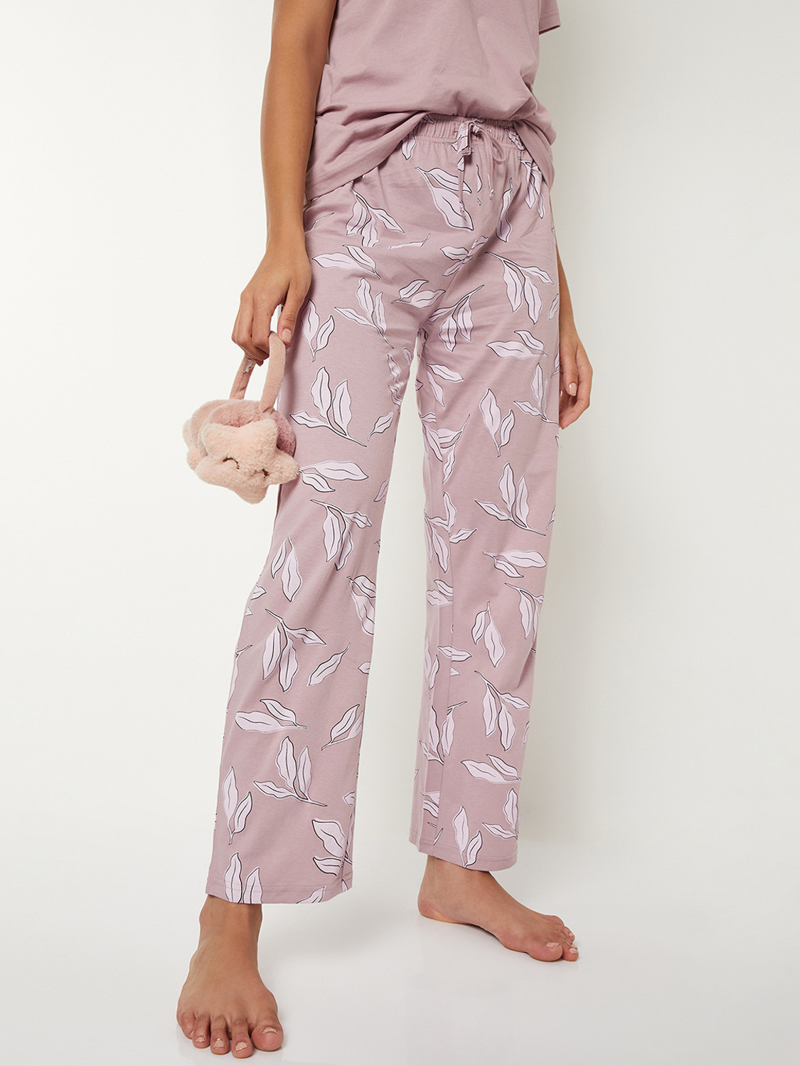 Image of MAX Women Printed Purple Night Suit Set