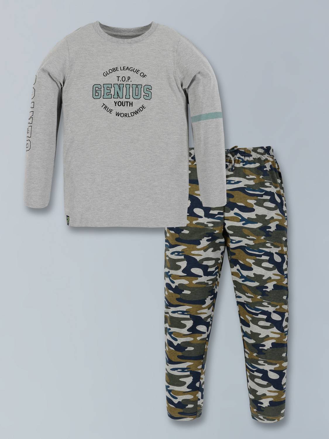 3PIN Boys Printed Multicolor Night Suit Set