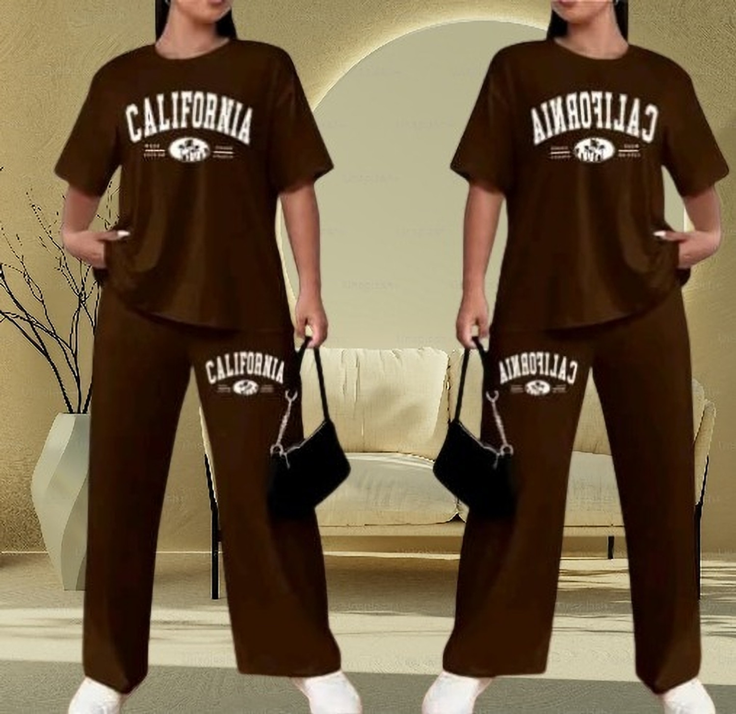 Image of Bombshell Tshirt Palazzos Co-ords Set