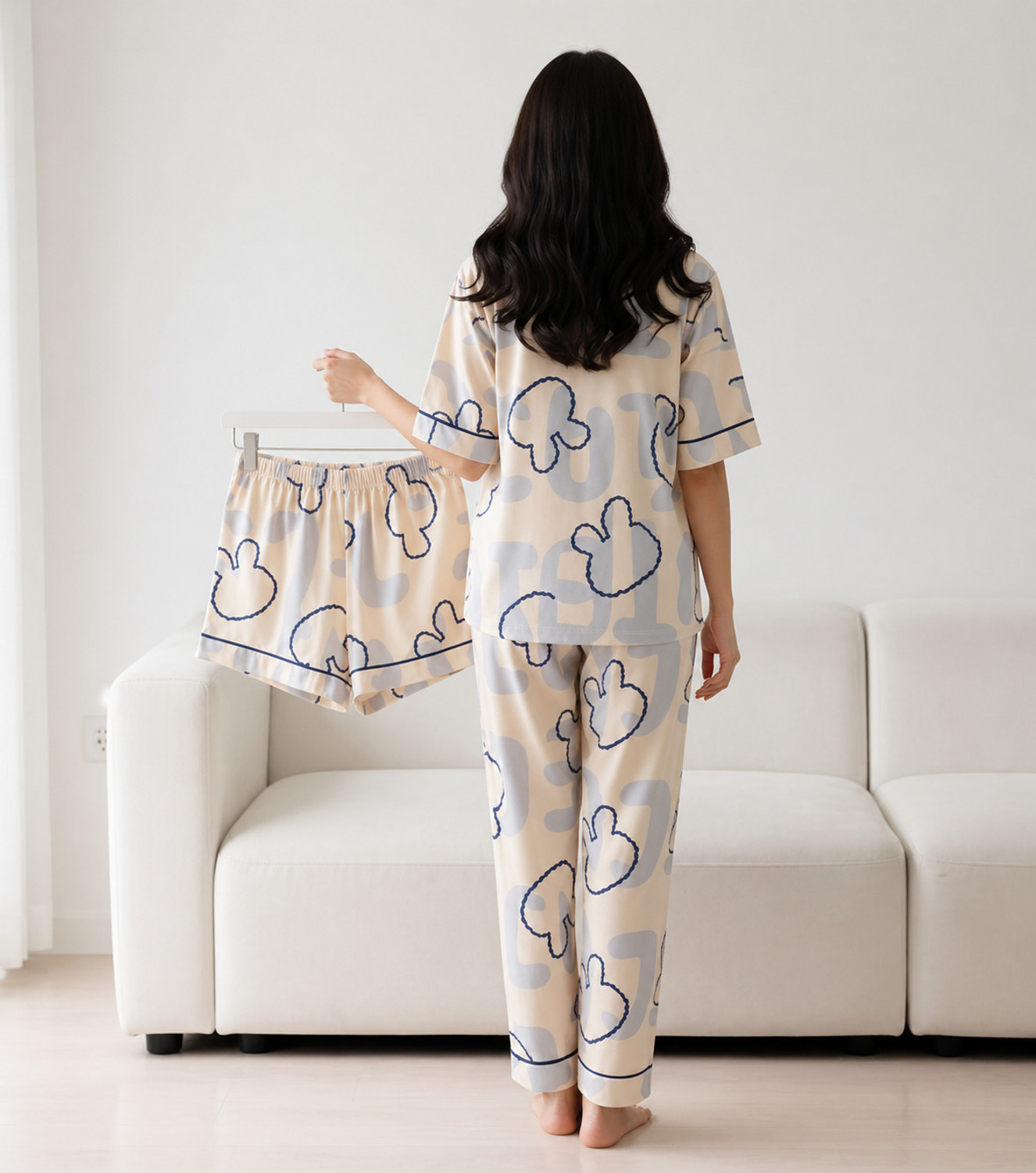 Image of CAMTOP Women Printed Beige Night Suit Set