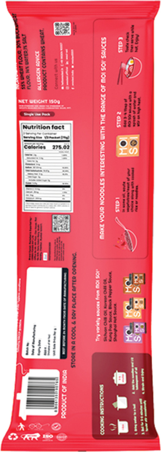 Image of MOI SOI Healthy Soba Noodles Pack of 2 | Made with 70% Buckwheat Flour & 30% Whole Wheat Hakka Noodles
