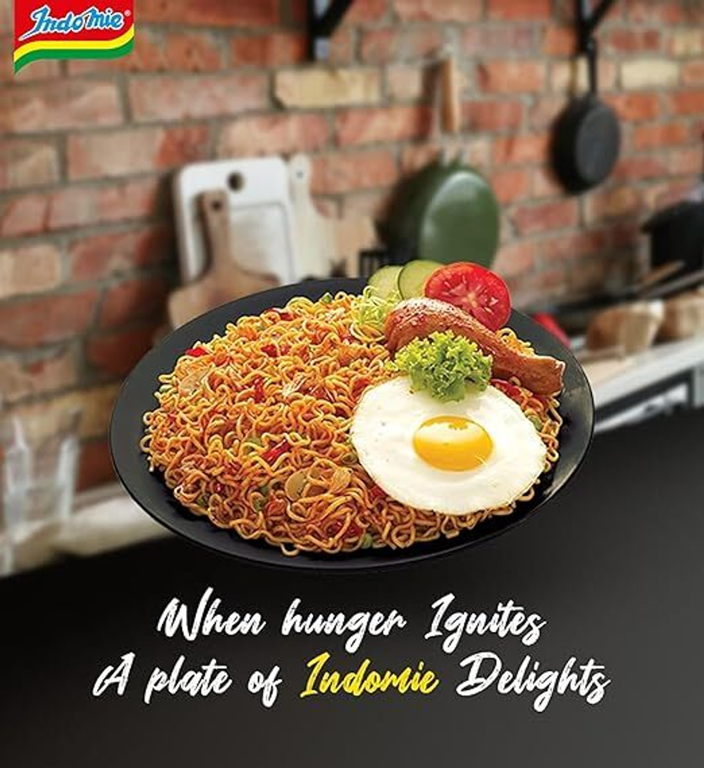 Image of indomie Mi Goreng Instant Noodles (Pack of 40) Authentic Spicy Savory Flavor Instant Noodles