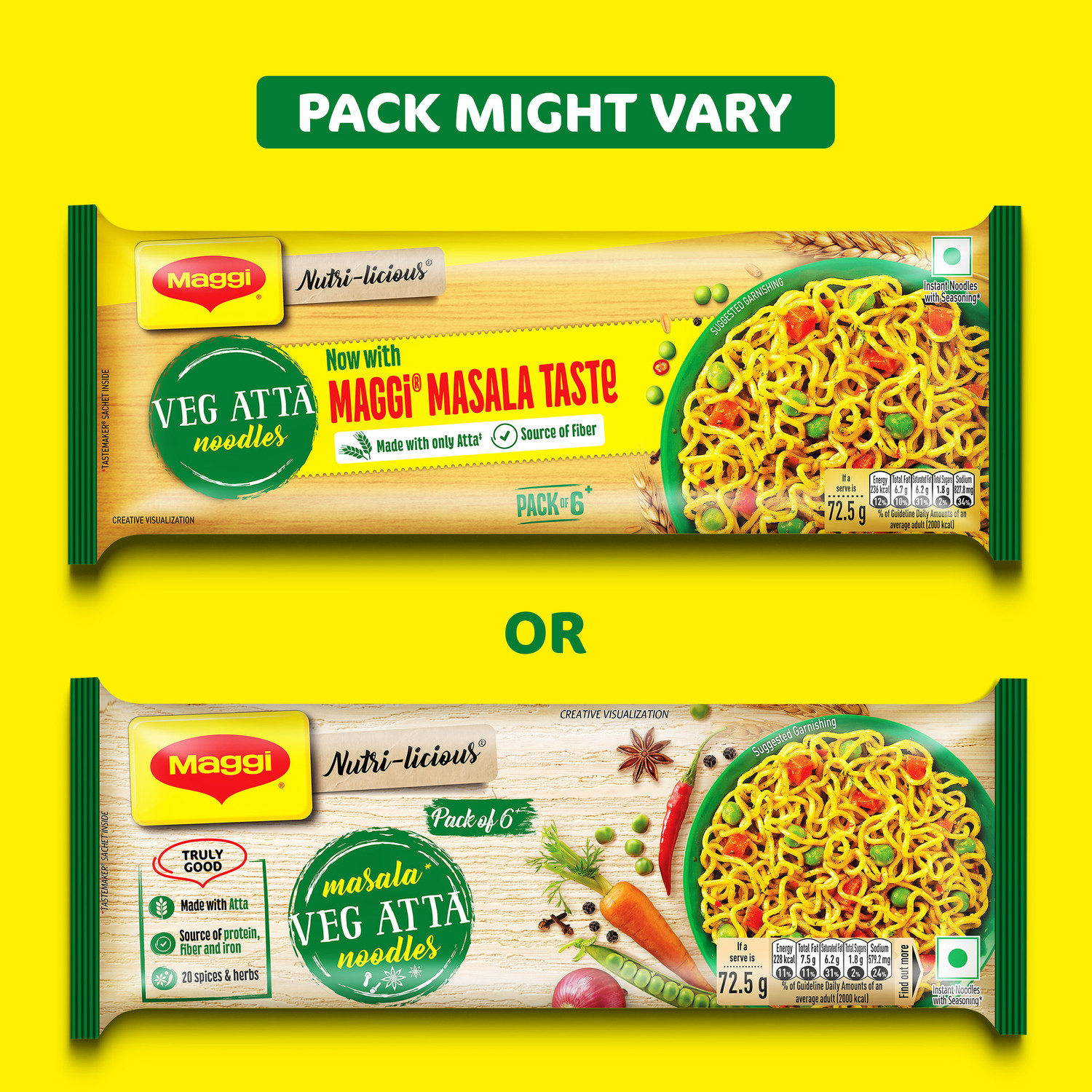 Image of Maggi Veg Atta Instant Noodles