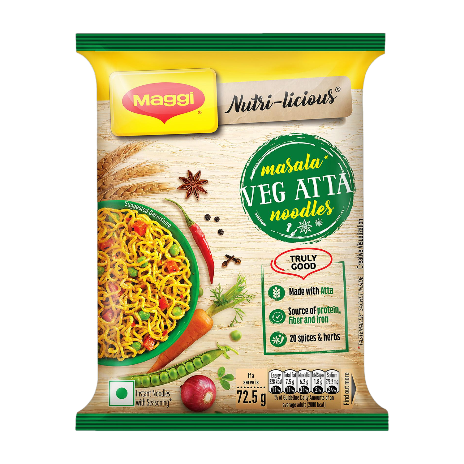 Image of Maggi Veg Atta Instant Noodles