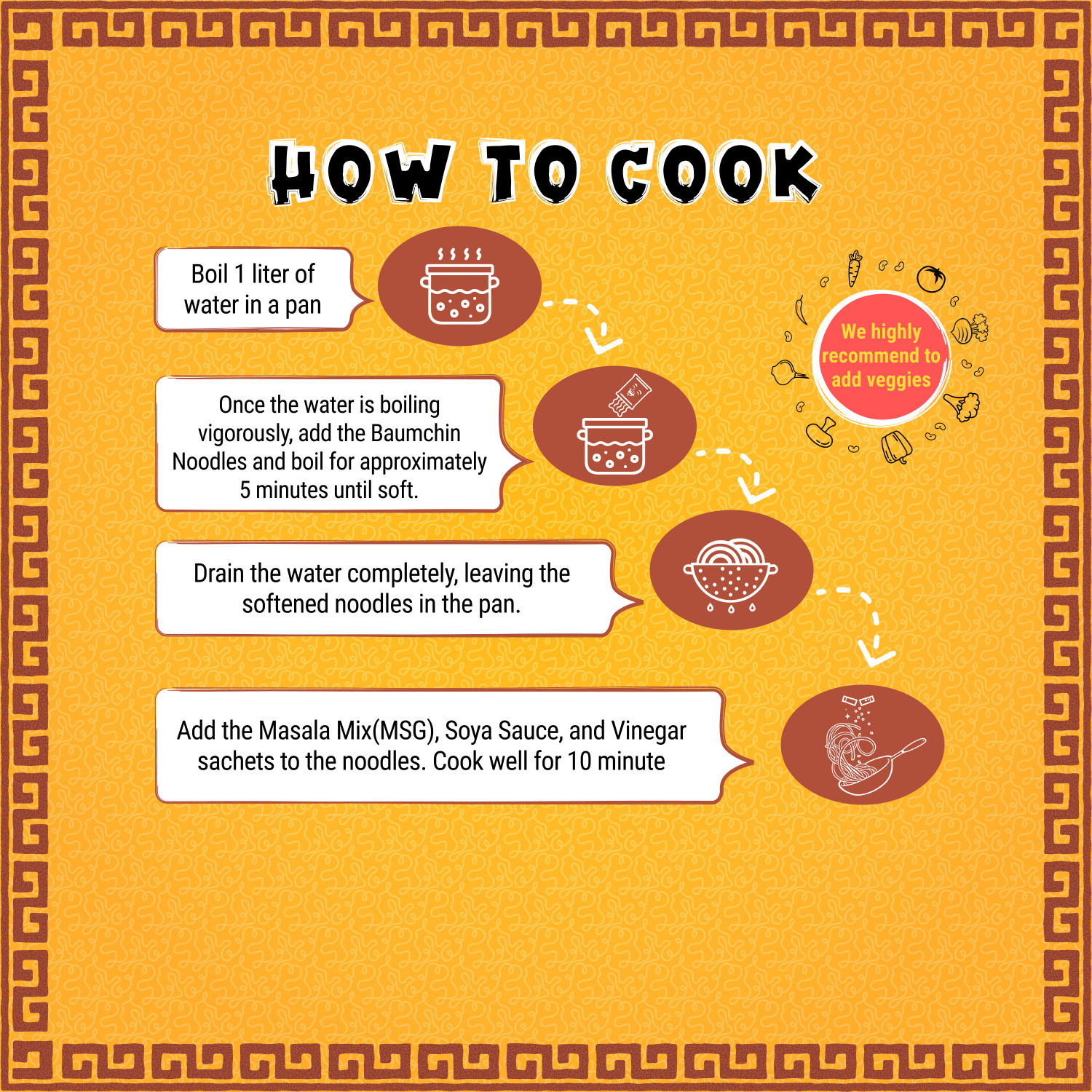 Image of Baumchin Whole Wheat Chakki Atta Special Masala Noodle, Natural and Healthy Hakka Noodles