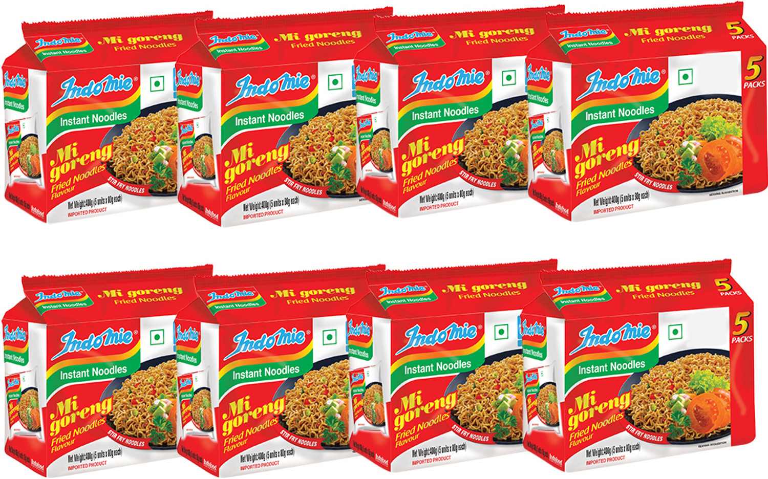Image of indomie Mi Goreng Instant Noodles (Pack of 40) Authentic Spicy Savory Flavor Instant Noodles