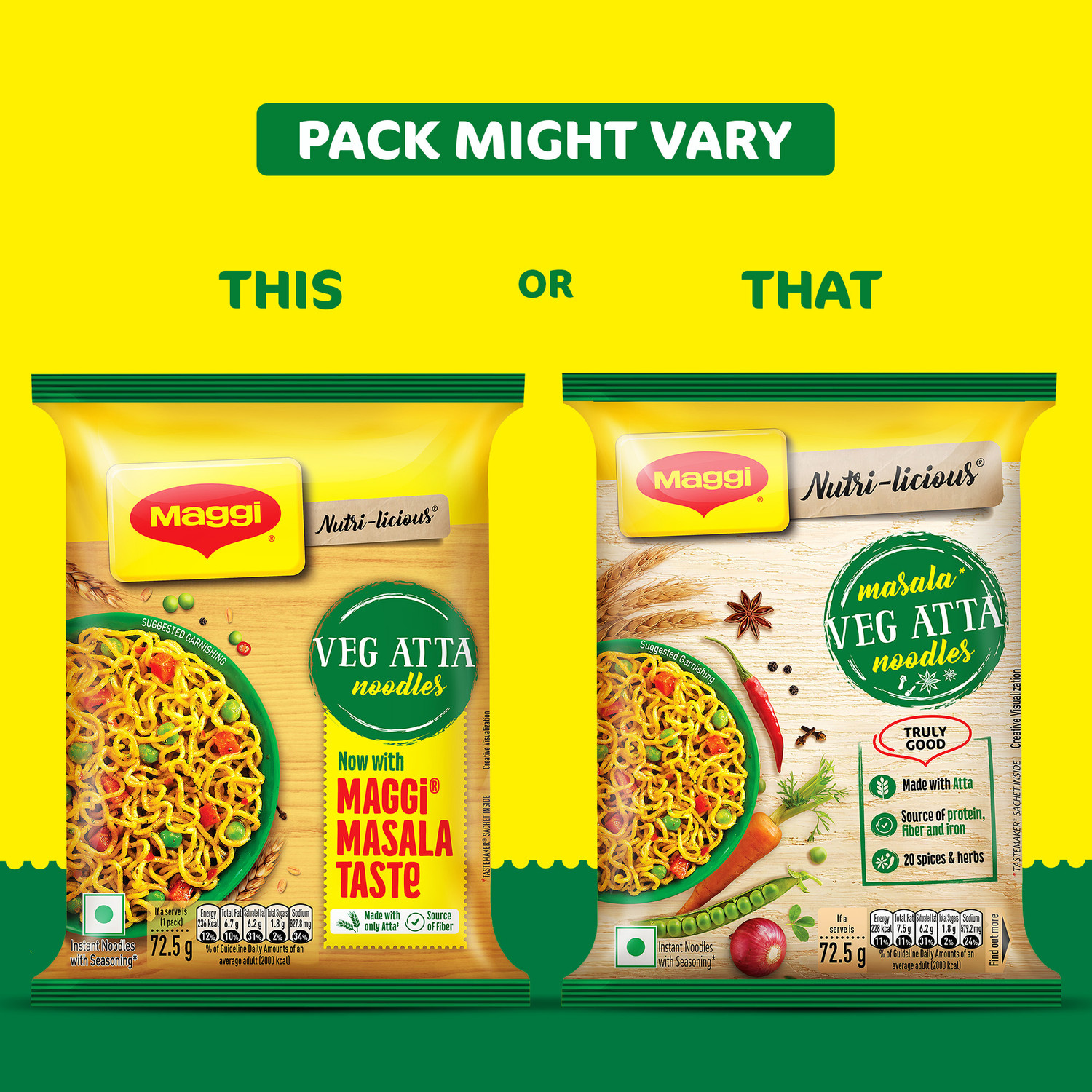 Image of Maggi Veg Atta Instant Noodles