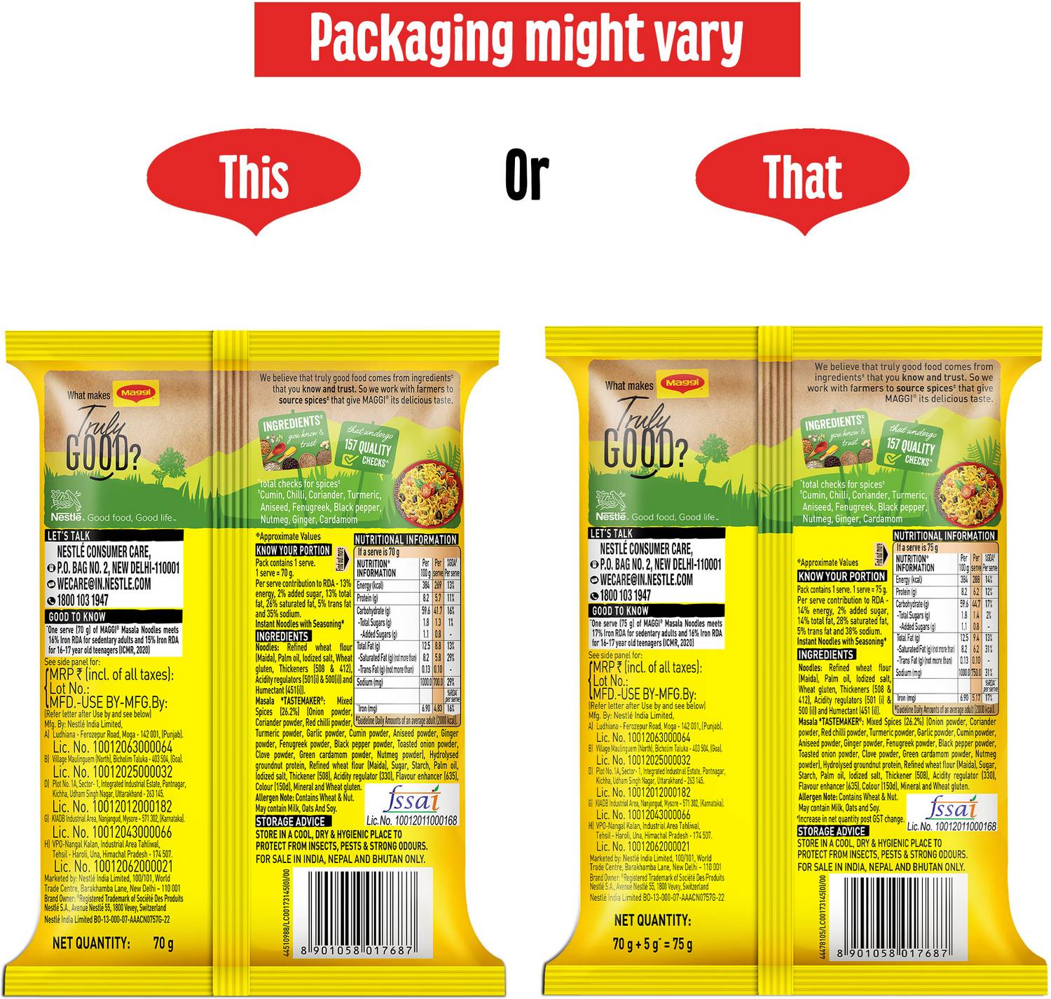 Maggi 2-Minute Favourite Masala Taste, Made With Choicest Quality