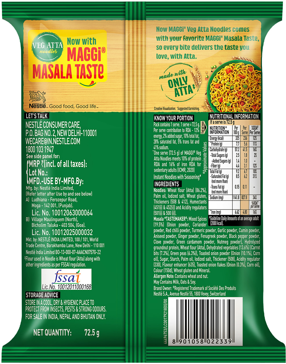 Image of Maggi Veg Atta Instant Noodles