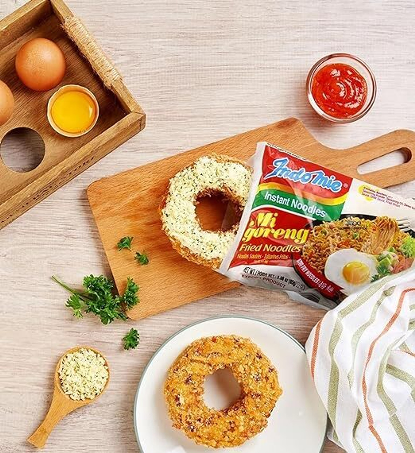 Image of indomie Mi Goreng Instant Noodles (Pack of 40) Authentic Spicy Savory Flavor Instant Noodles