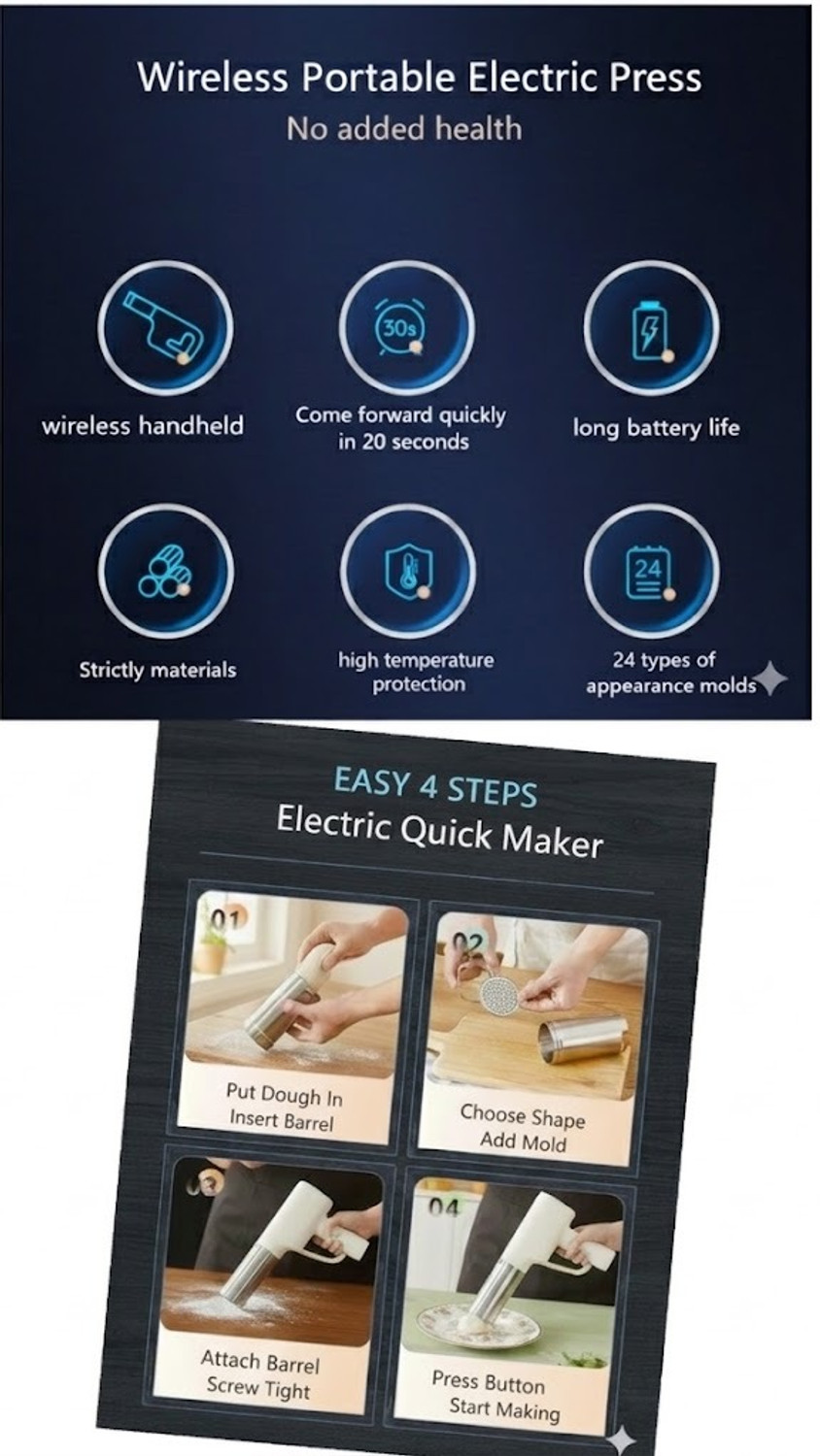 Image of EKIY Electric Noolappam /Idiyappam /Cake /Muruke /Pakkavada /Noodles /Pasta Maker 24 in 1 Pasta Maker