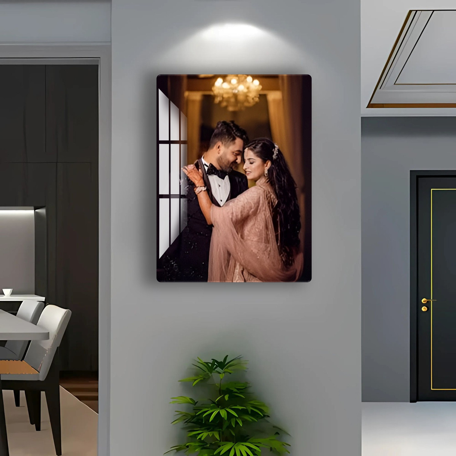 Image of MEMORIX Acrylic Wall Photo Frame (Multicolor, 1 Photo(s), Personalized Family Photo Acrylic Frame for Home Decor, 12x18 inch, Send pic whtsapp87439 75 973)
