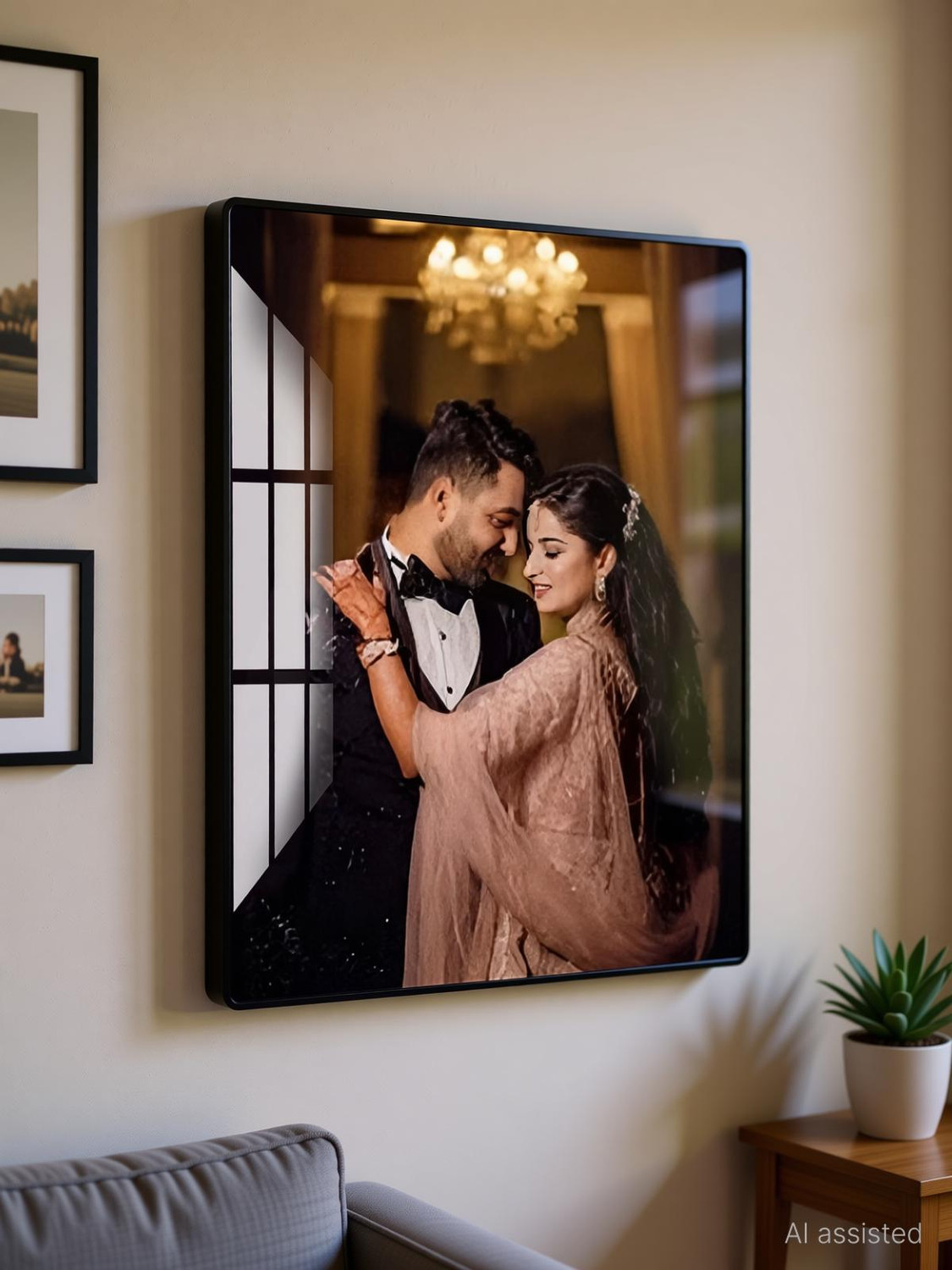 Image of MEMORIX Acrylic Wall Photo Frame (Multicolor, 1 Photo(s), Personalized Family Photo Acrylic Frame for Home Decor, 12x18 inch, Send pic whtsapp87439 75 973)