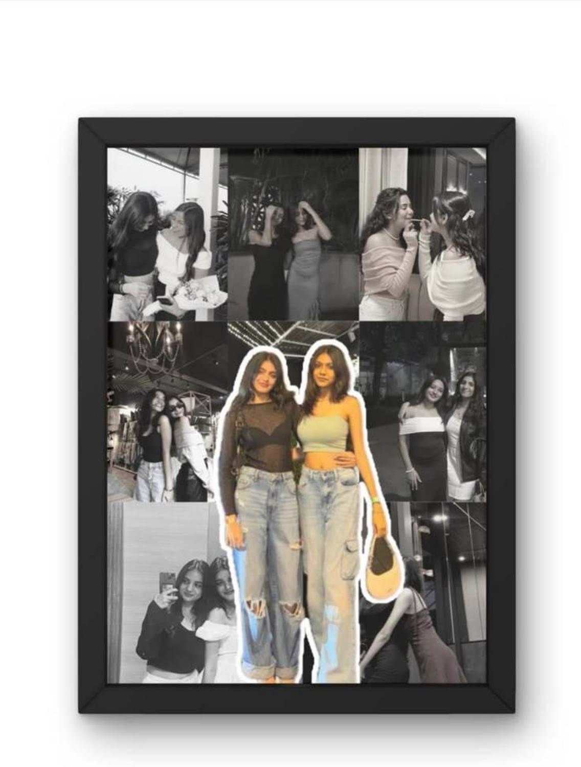 Newframeworld Wood Wall Photo Frame Black