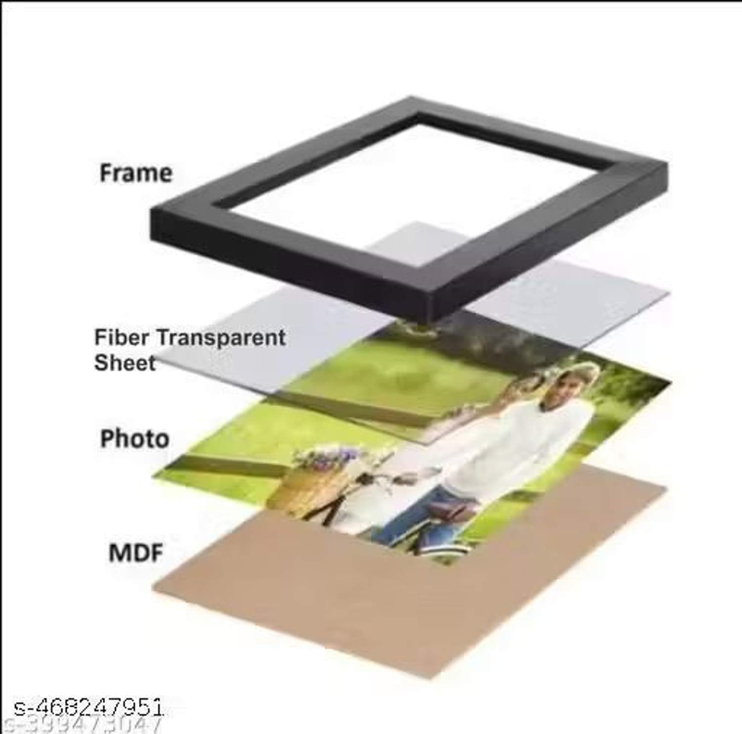 Image of geetacreationss Wood Wall Photo Frame