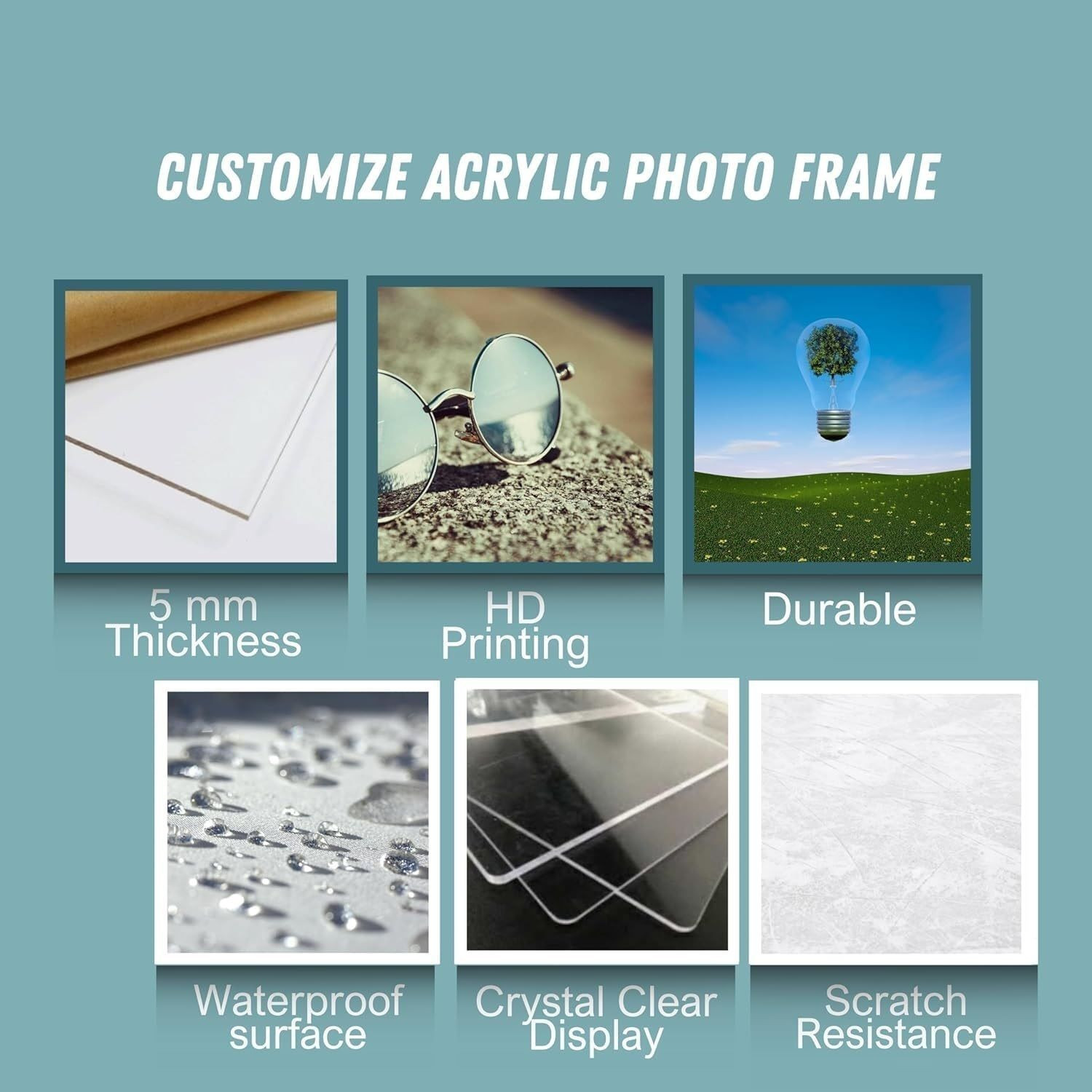 Image of RajMultiPrint Acrylic Wall Photo Frame