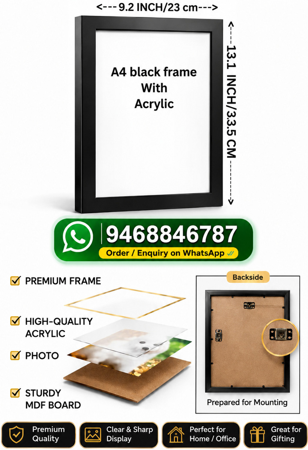 Image of HSB MDF Wall Photo Frame