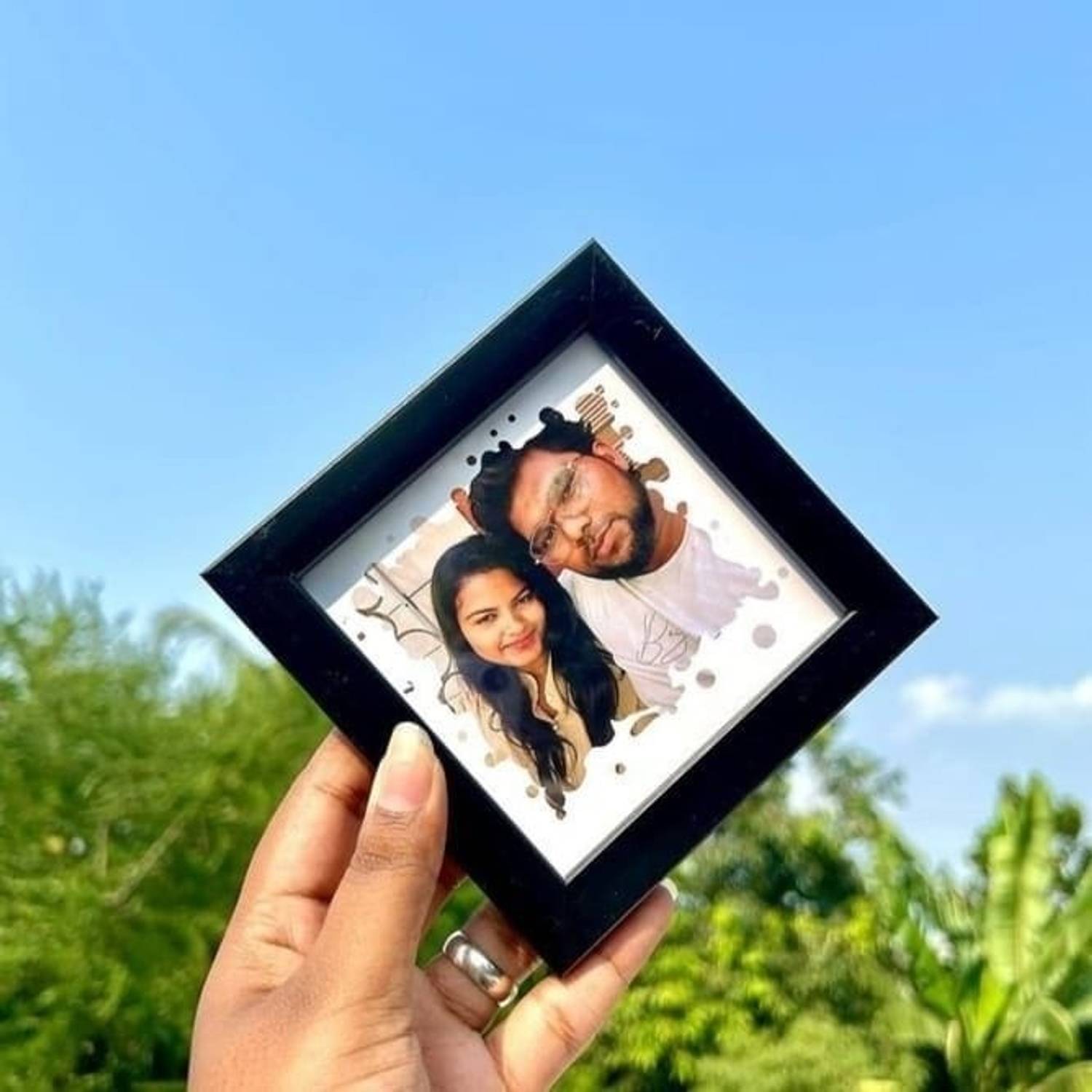 anjil Wood Wall Photo Frame