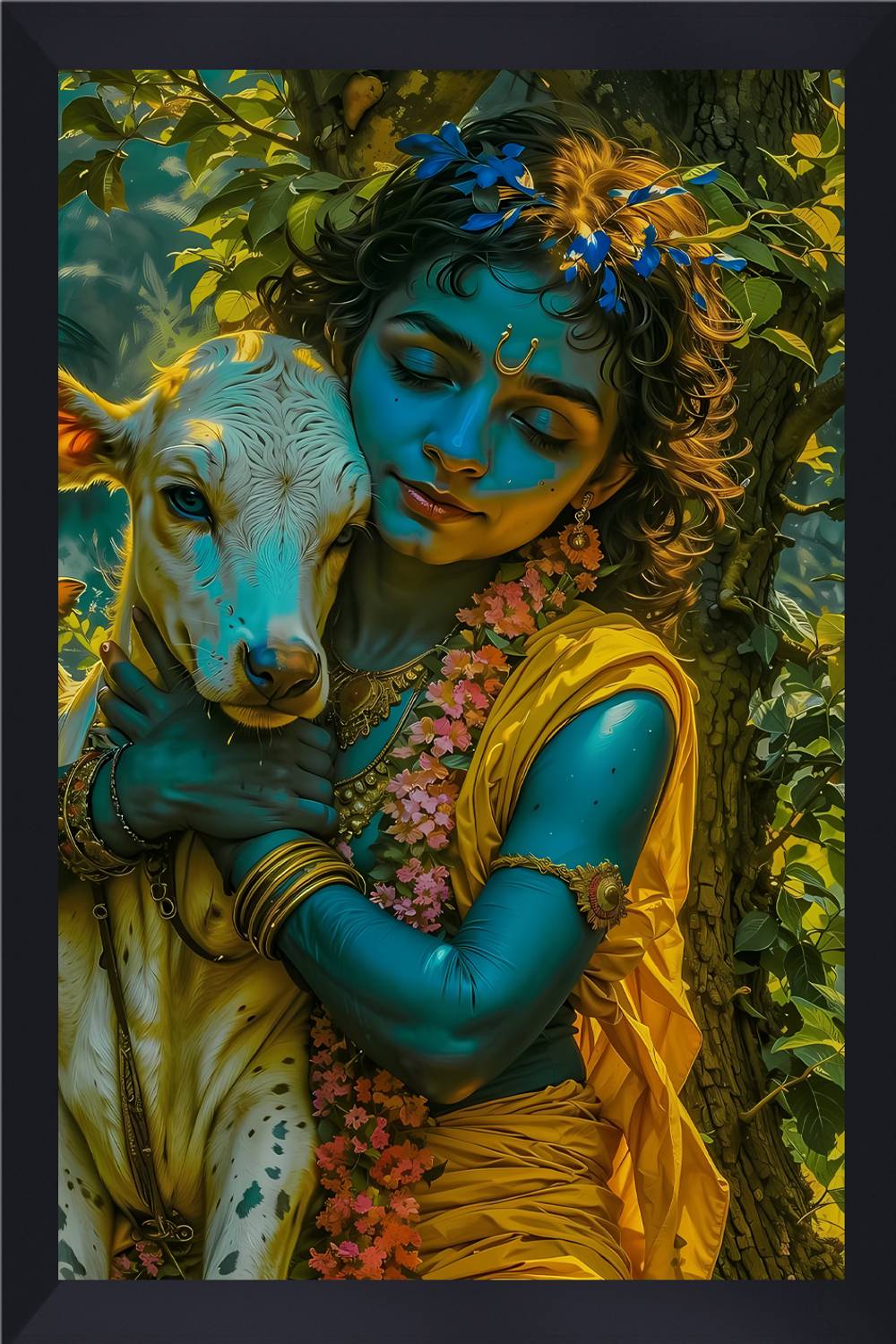 Gita Govinda Bal Krishna V4 Glossy Religious Frame