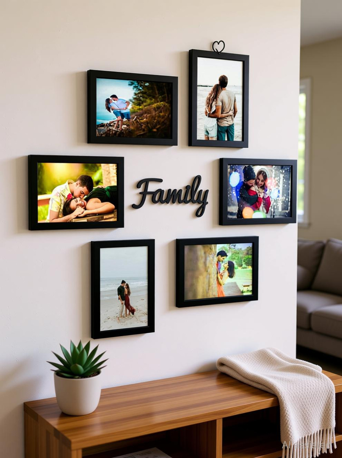 Image of AG CRAFTS Wood Wall Photo Frame
