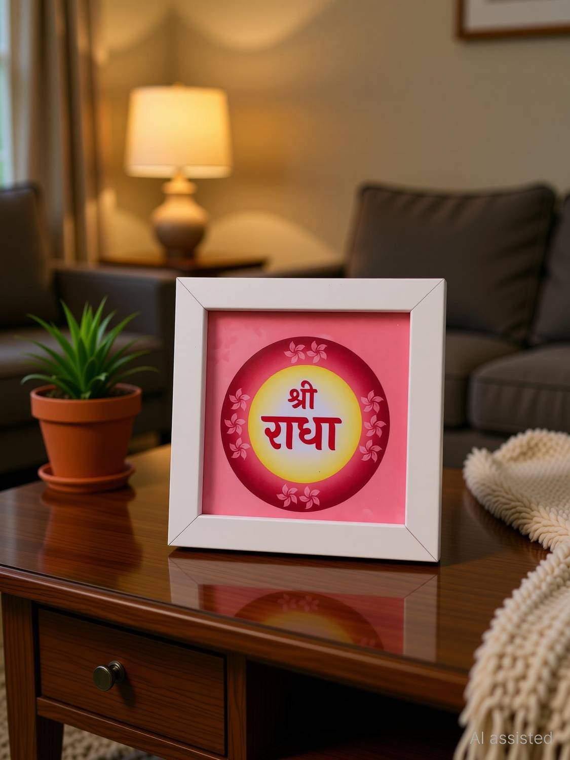 anjil Radha Name Religious Frame