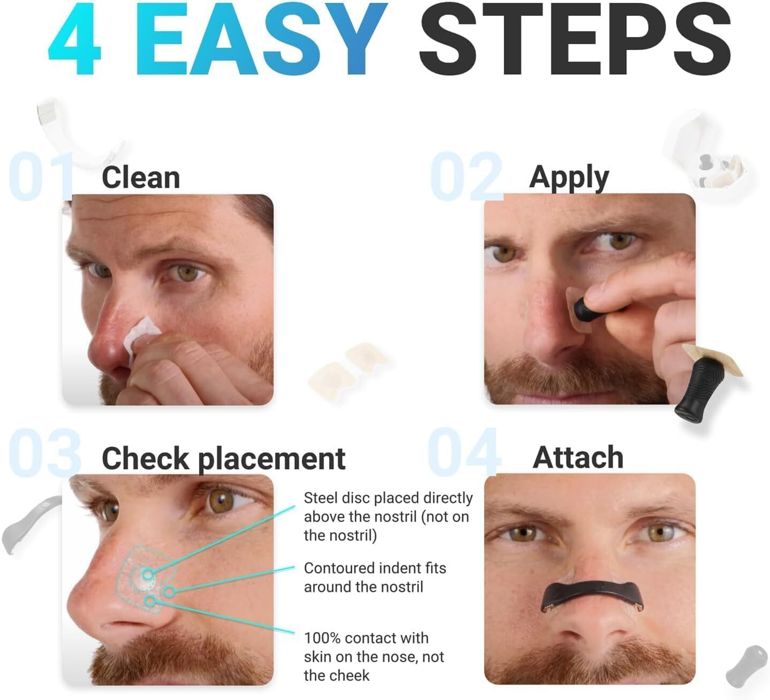 Image of Amazheal Magnetic Nose Clip for snoring Relief Anti-snoring Device