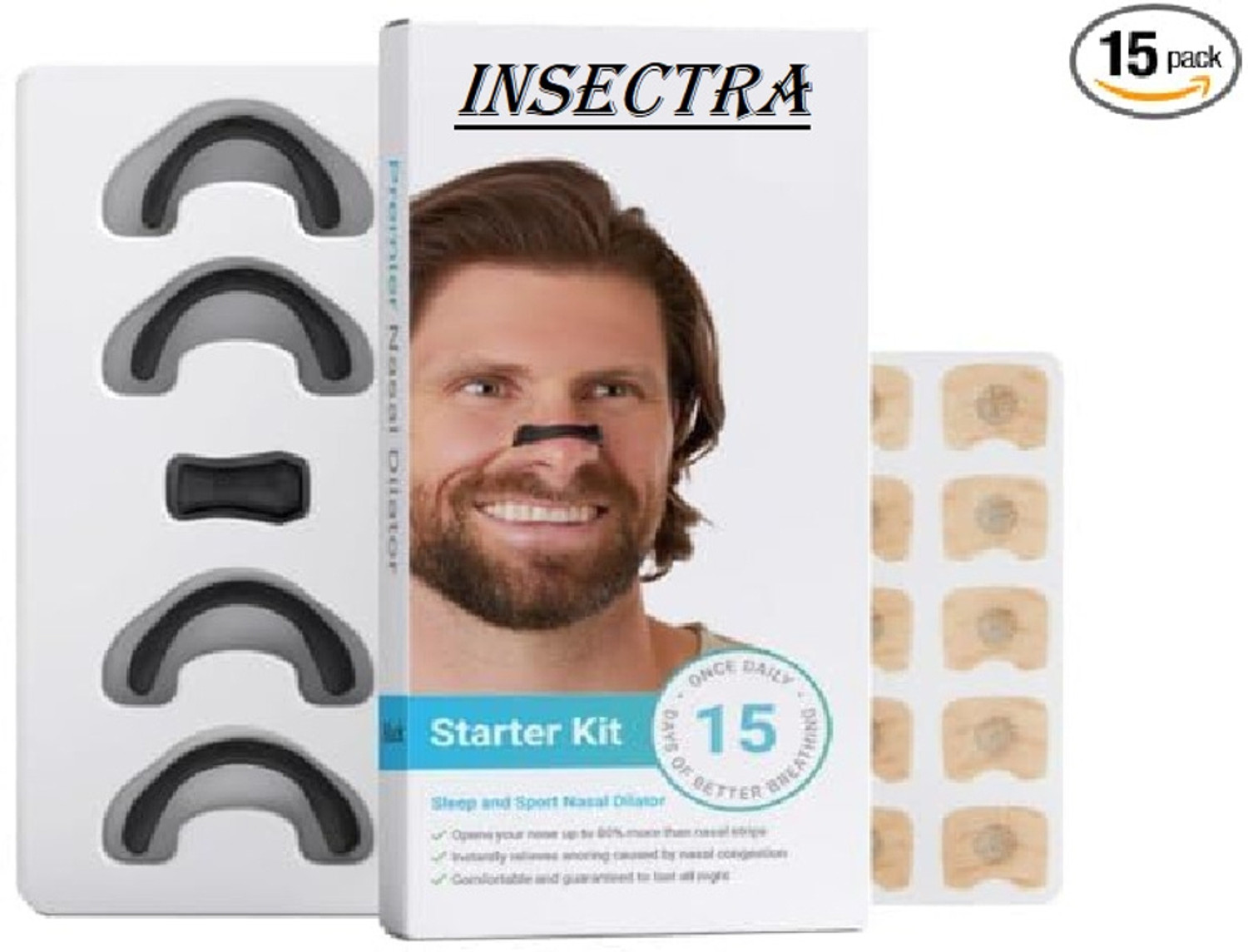 Image of INSECTRA Magnetic Nasal Strips WD Stick On Nose Pad