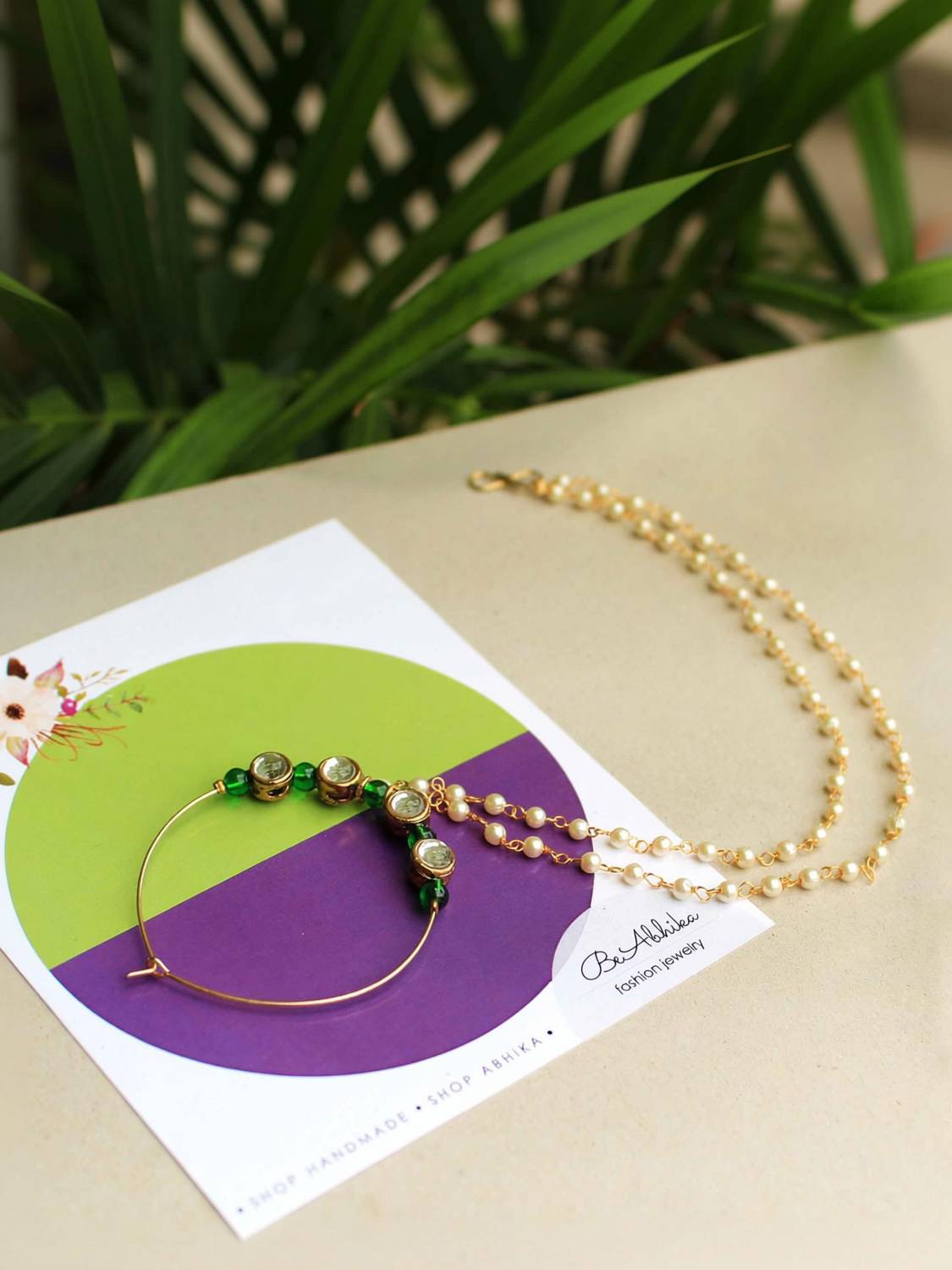 Beabhika Gold-plated Plated Alloy Nathiya