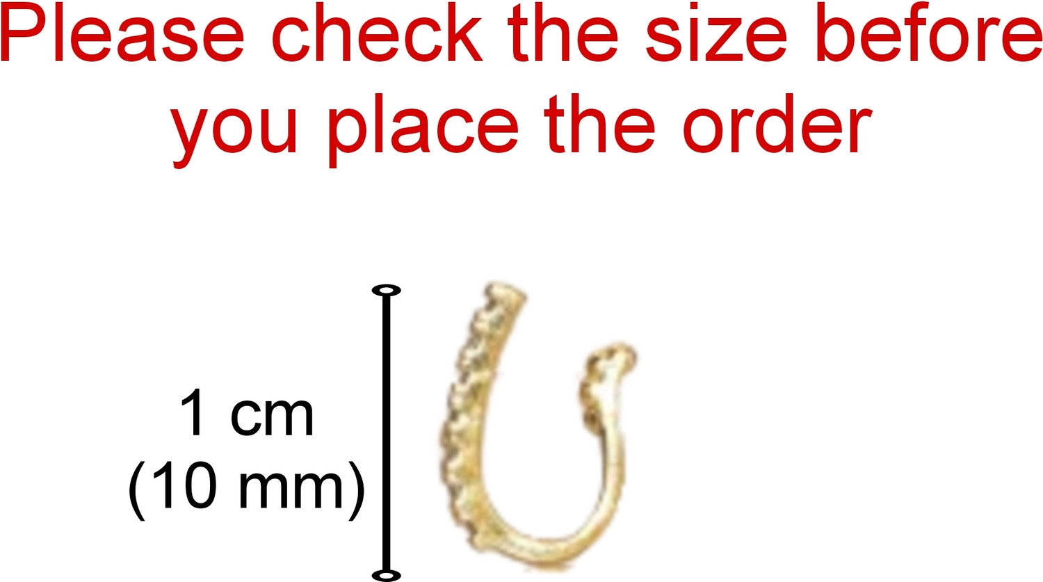 Image of Mufasa Fashions Cubic Zirconia Gold-plated Plated Brass Nose Ring