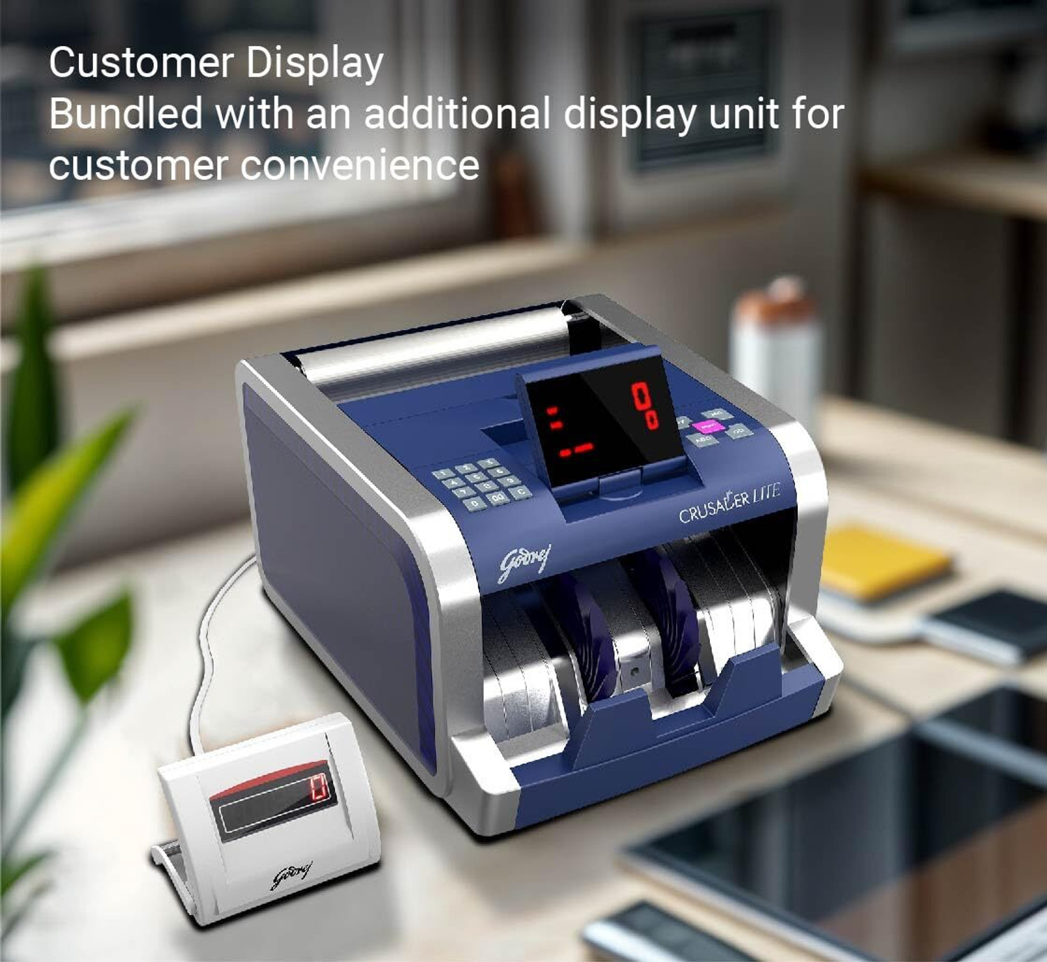 Image of EXPERTS GADEGTS Godrej Crusader Lite:The Ultimate Cash Counting Machine with IR,MG,and UV Sensor Note Counting Machine