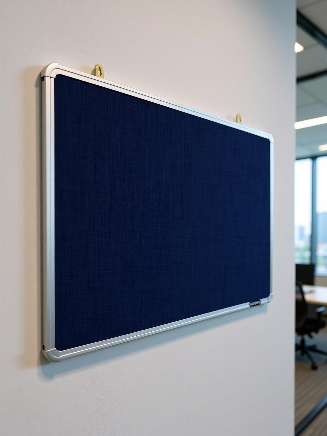 Image of GOSHU 2 X 3 Feet Notice Premium Material Pin-up Board /Pin-up Board /Soft Board /Bulletin Board /Pin-up Display Board for Office, School and Home, (Blue, Pack of 1) Notice Board