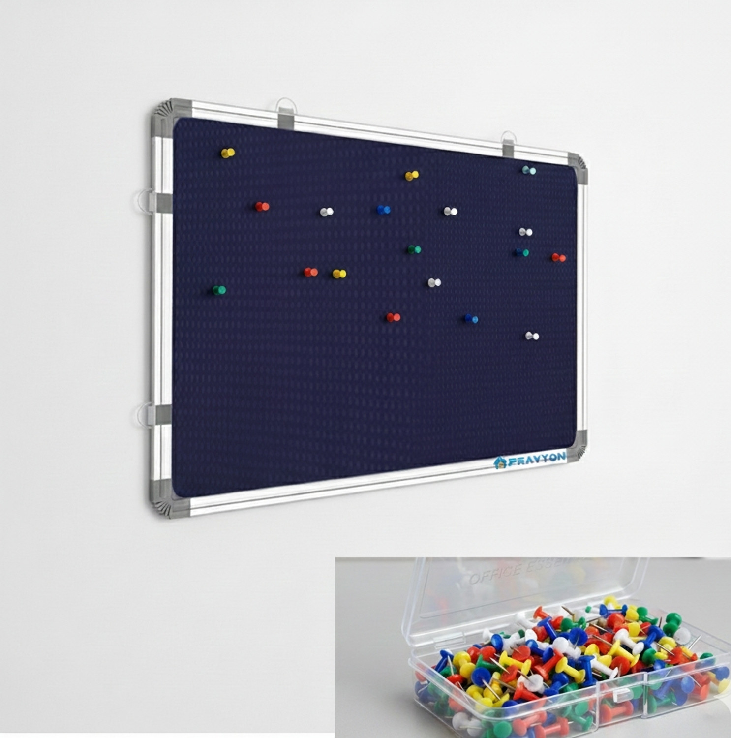 Image of Pravyon 2x3 Feet Premium Notice Board,Pin-Up Display Board + 50 Push Pins Combo Notice Board