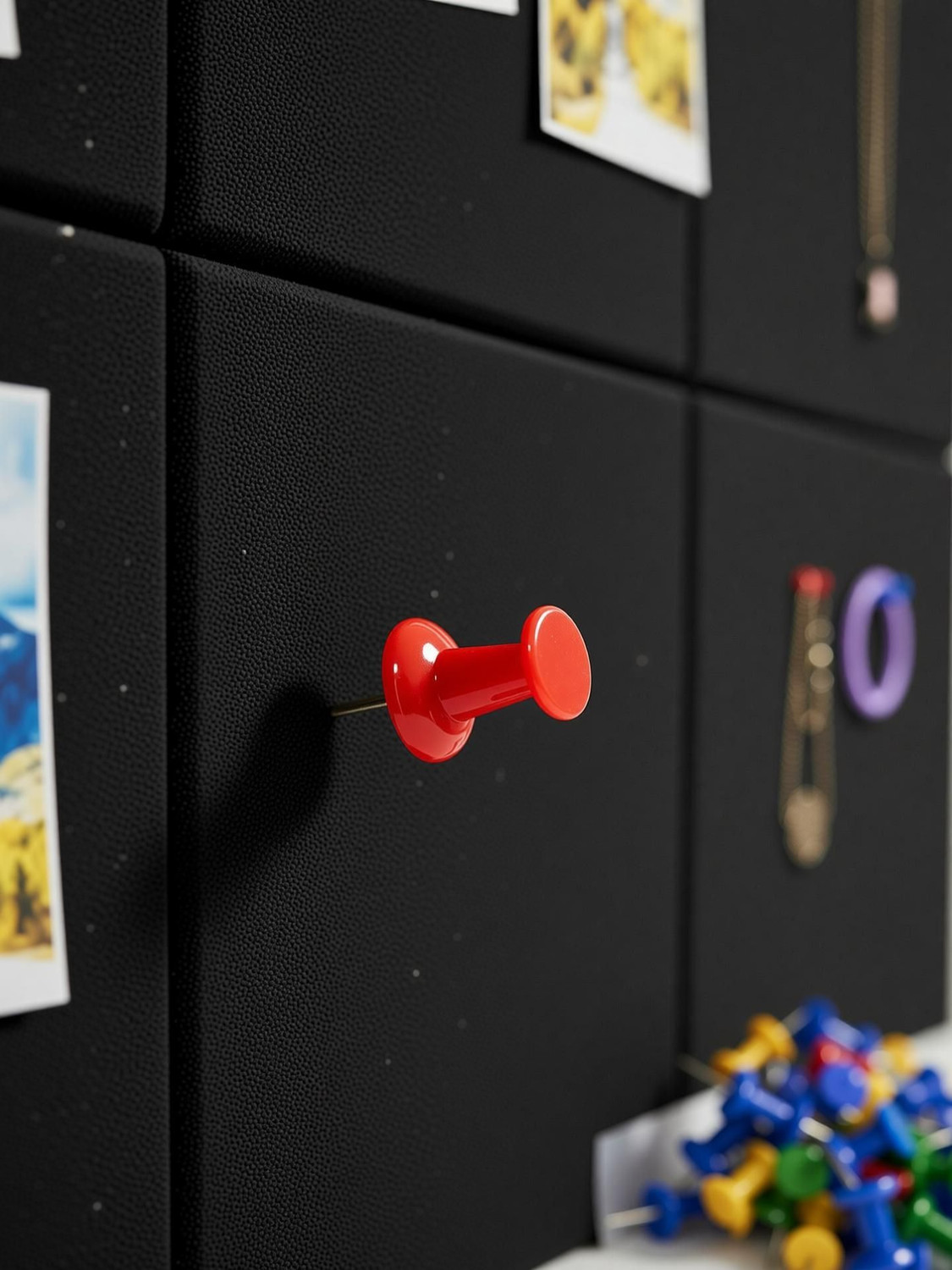 Image of GIFTKART Bulletin Notice Display Board,Reminder 50 Drawing Pins, Lightweight Notice Board