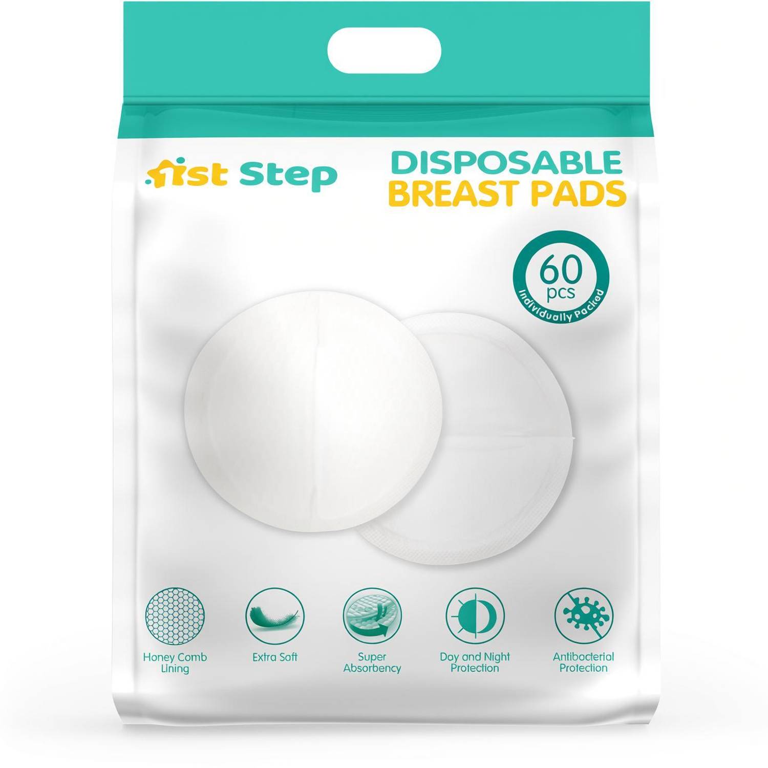 1st Step Ultra Thin HoneyComb Lining, Super Absorbent Disposable Nursing Breast Pad