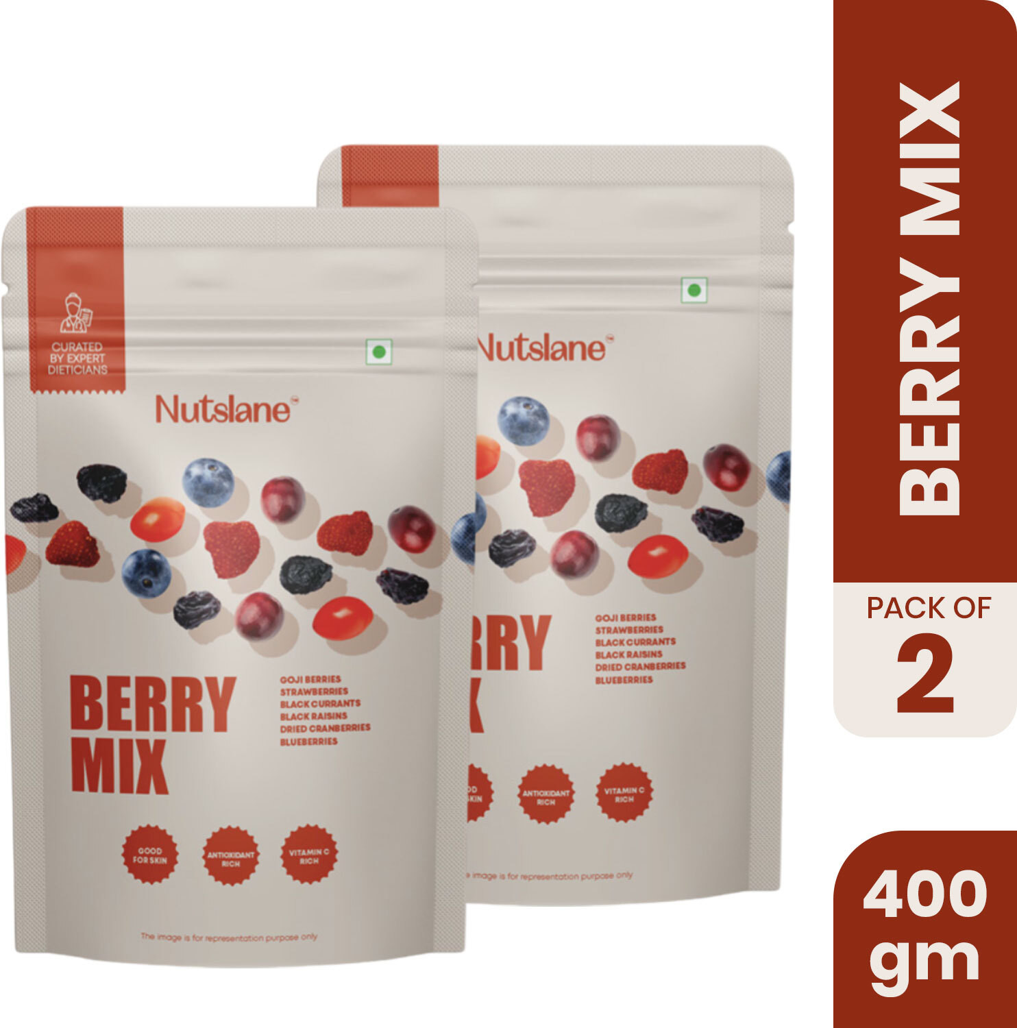 Image of Nutslane Premium Berry Mix ,Rich In Protein Dried Berries - Pack of 2