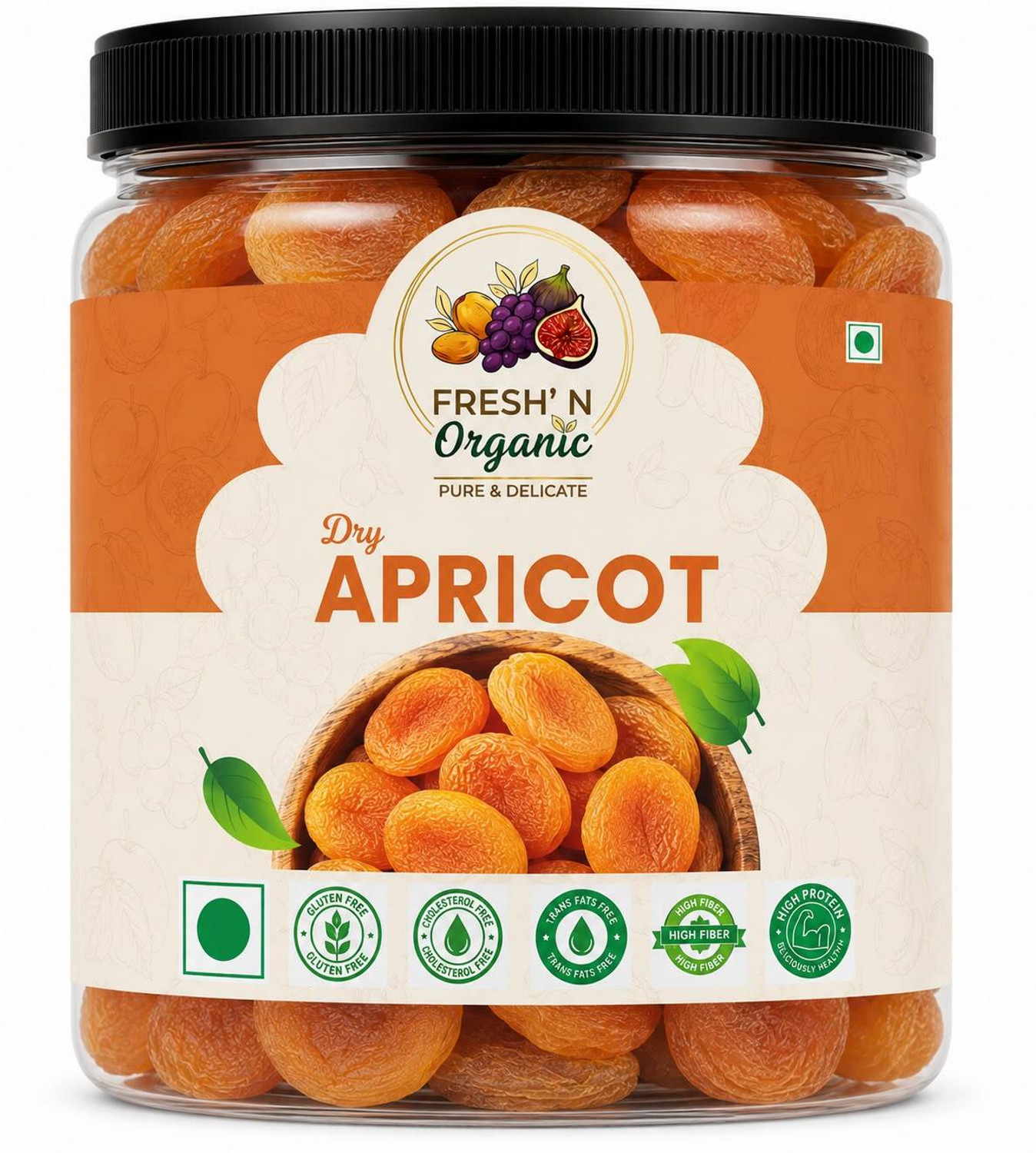 Image of Fresh N Organic Premium Turkish Apricots Apricots (1 x 1 kg)