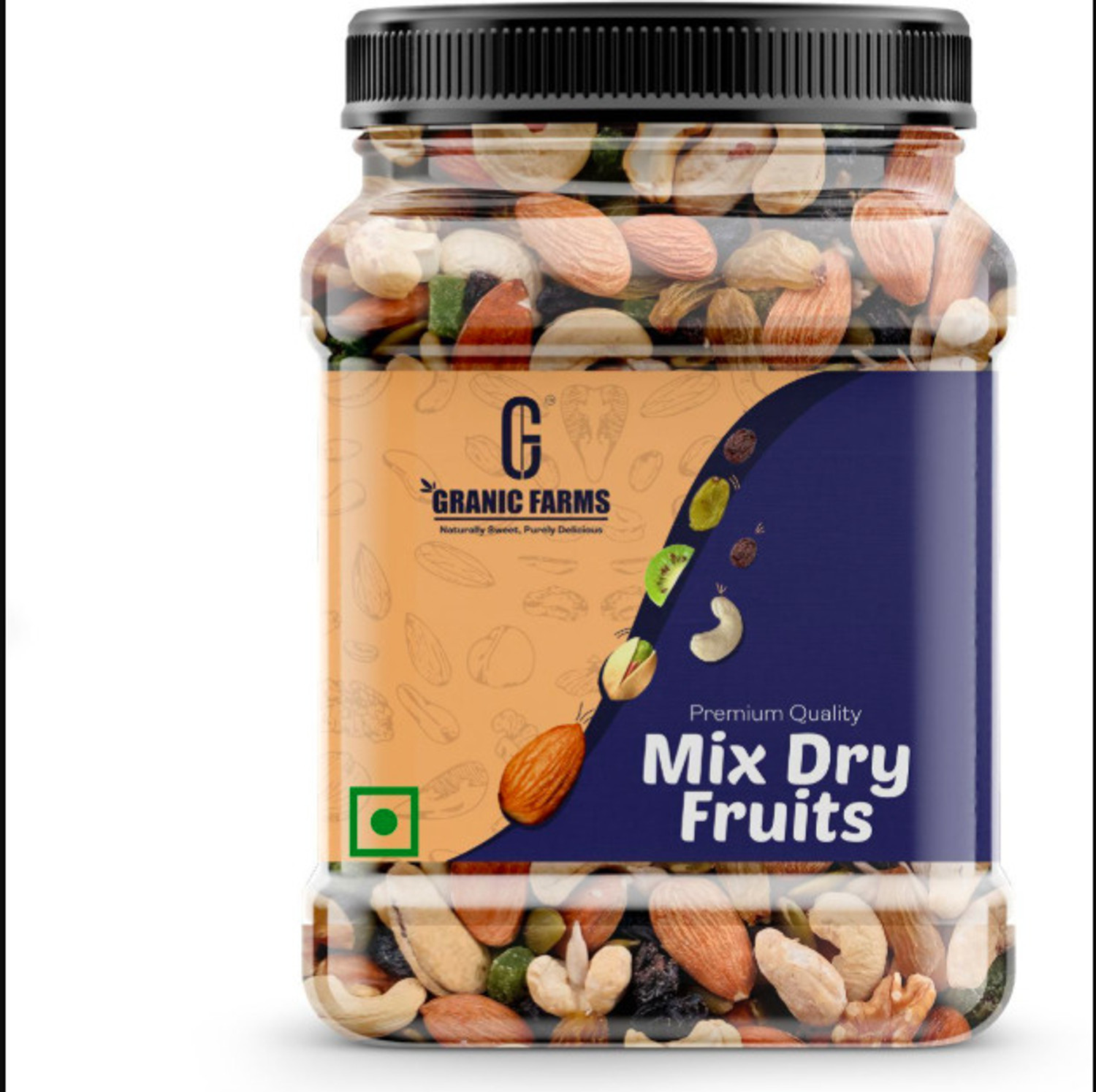 Image of GRANIC FARMS Premium Mixed Dry Fruits | Healthy Nutmixed| Almonds