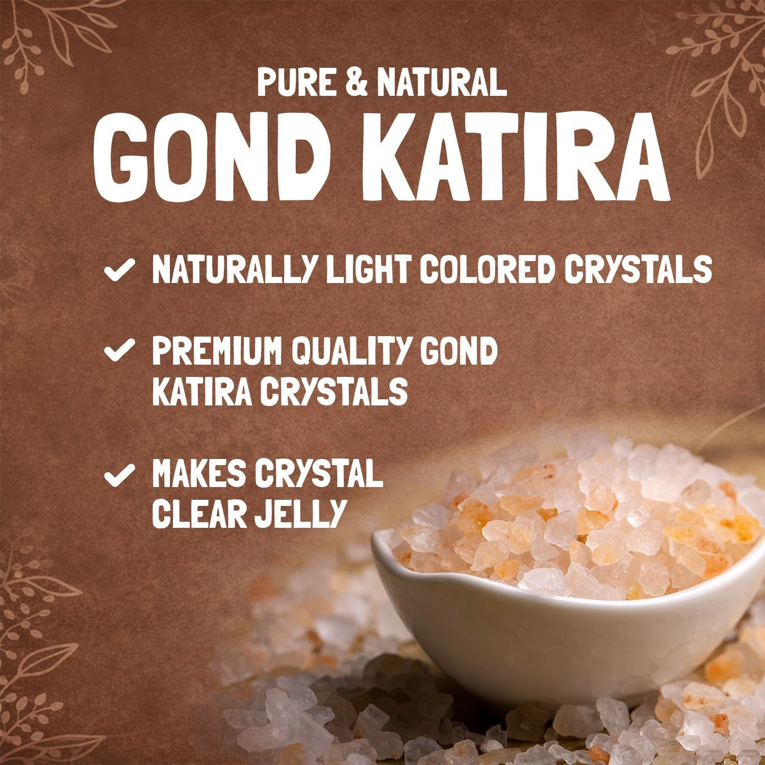 Image of NutroVally Gond Katira & Basil Seeds Combo (200g Each) | Natural Cooling Superfood Basil Seeds