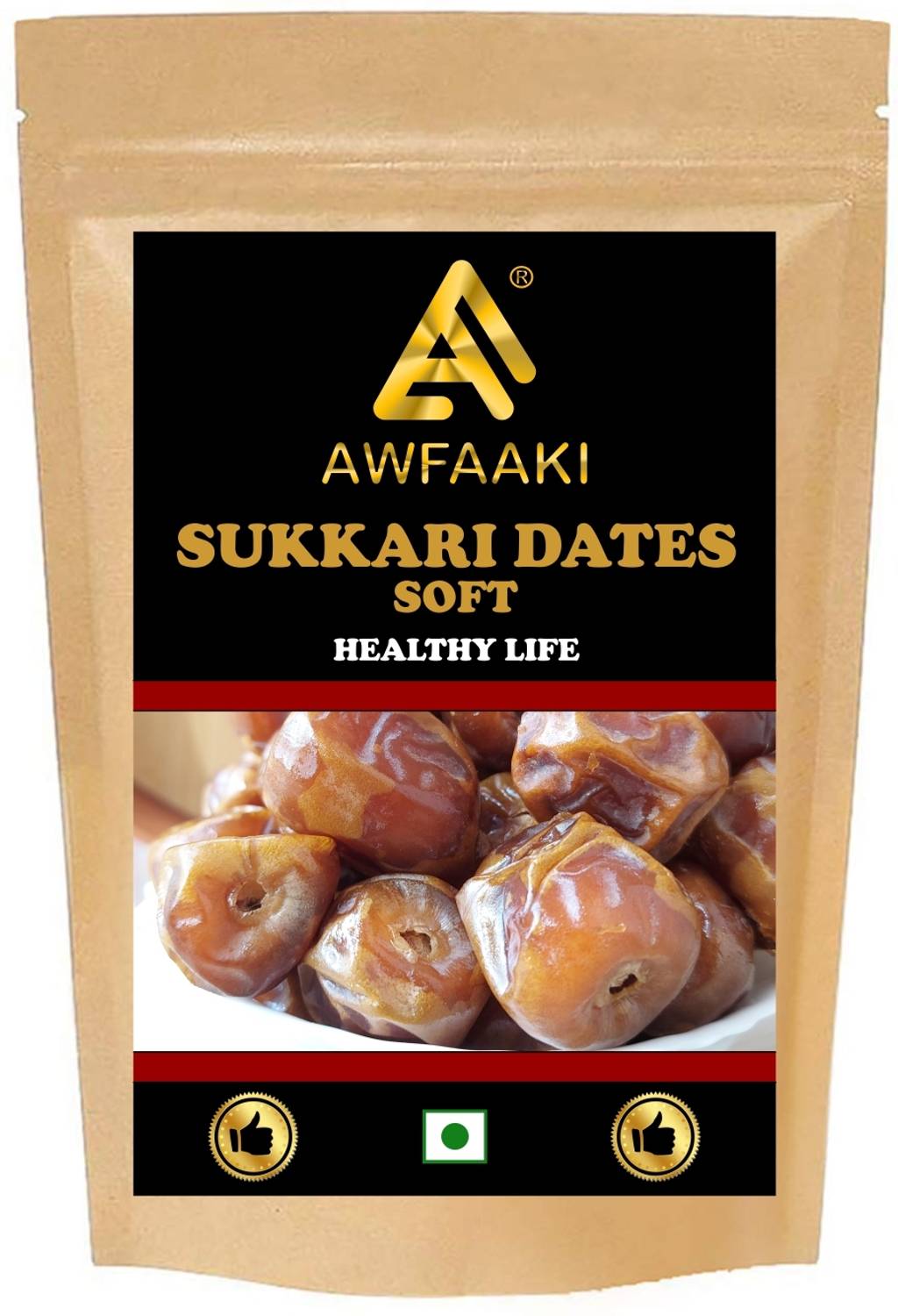 AWFAAKI SUKKARI DATES SOFT / SUKARY DATES SOFT / SUKKARI RUTAB / SAUDI ARABIA 500 GM Dates