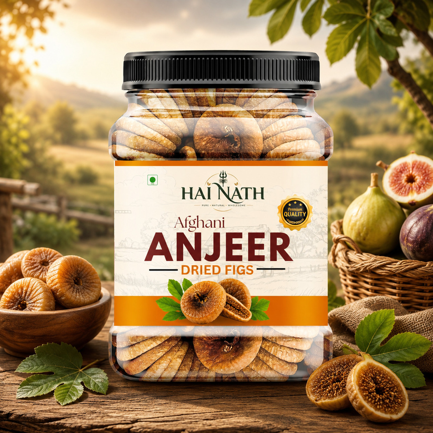Image of HAI NATH Premium Afghani Anjeer | Naturally Sweet,Soft &Healthy Dried Figs (1 x 1000 g) Figs