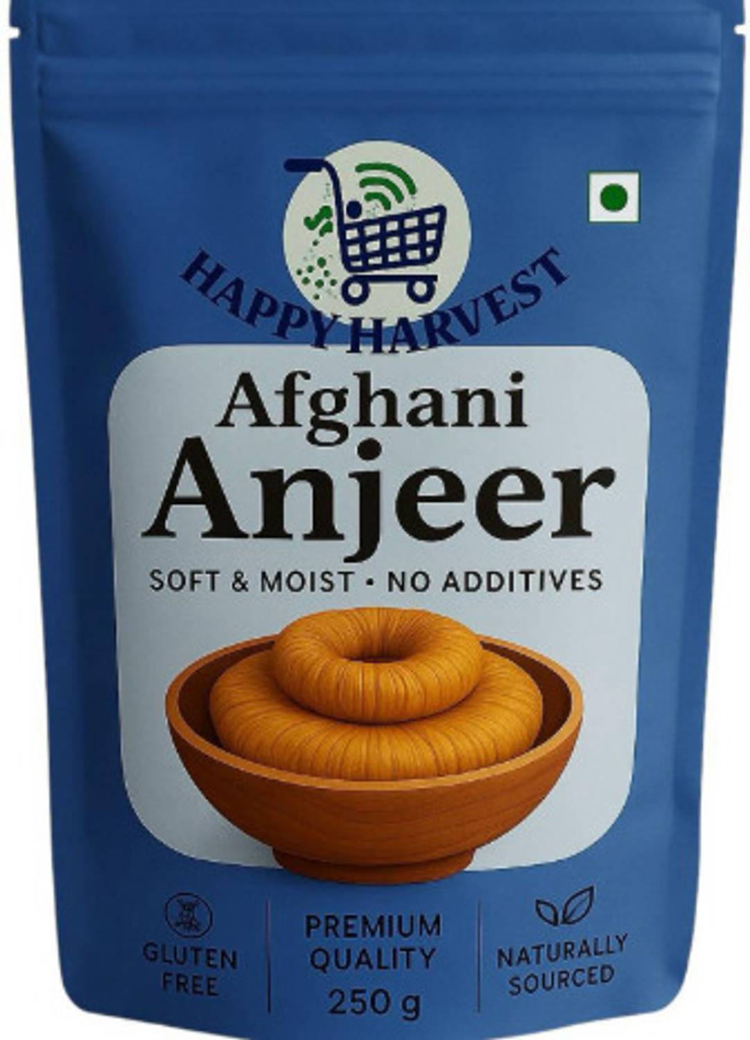 Happy Harvest Afghani Anjeer | Soft, Sweet & Nutrient | High Fiber & Antioxidants | Rich Dried Figs