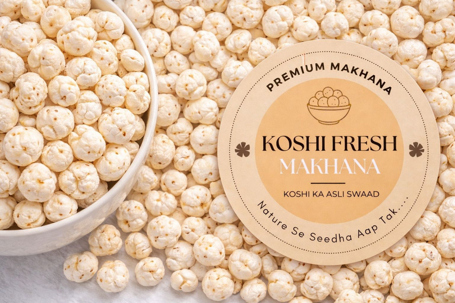 Image of Koshi Fresh Premium Raw Makhana 500g Fox Nut