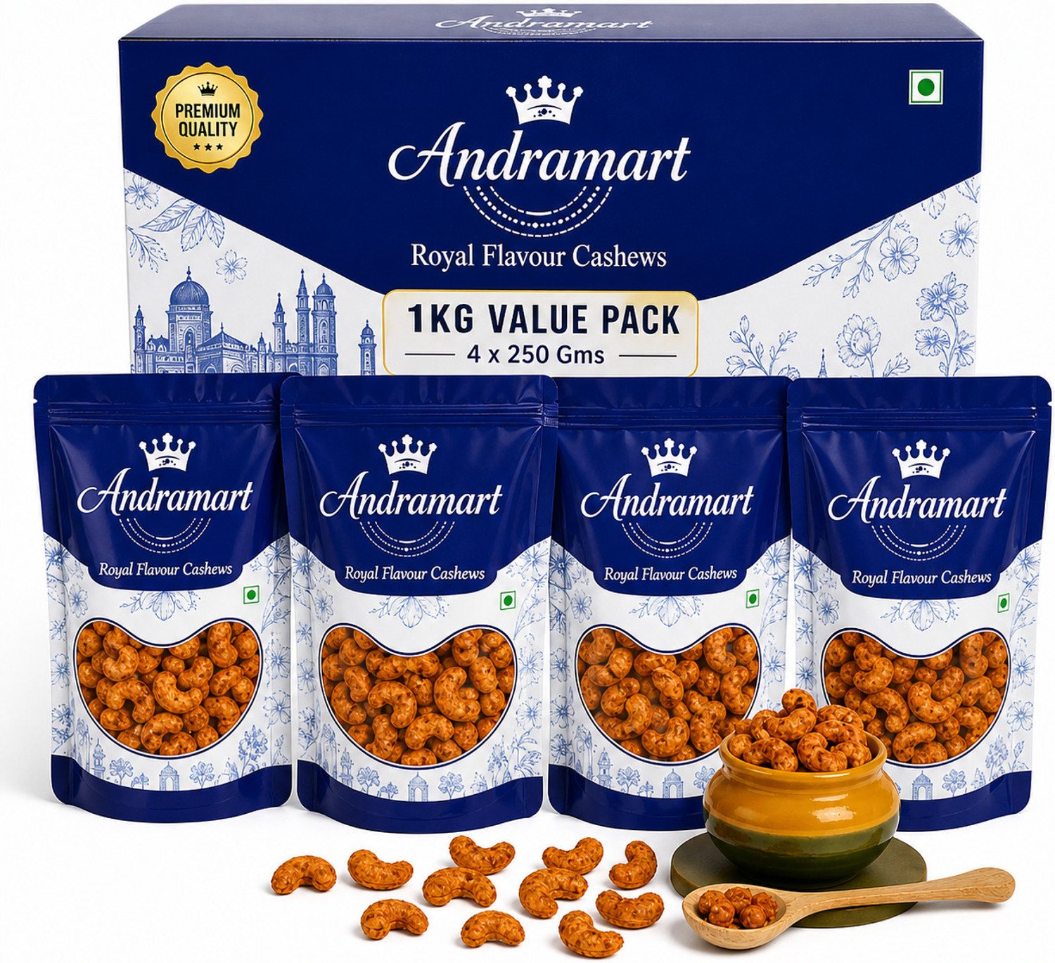 Image of ANDRAMART Chat Masala Nuts Cashews