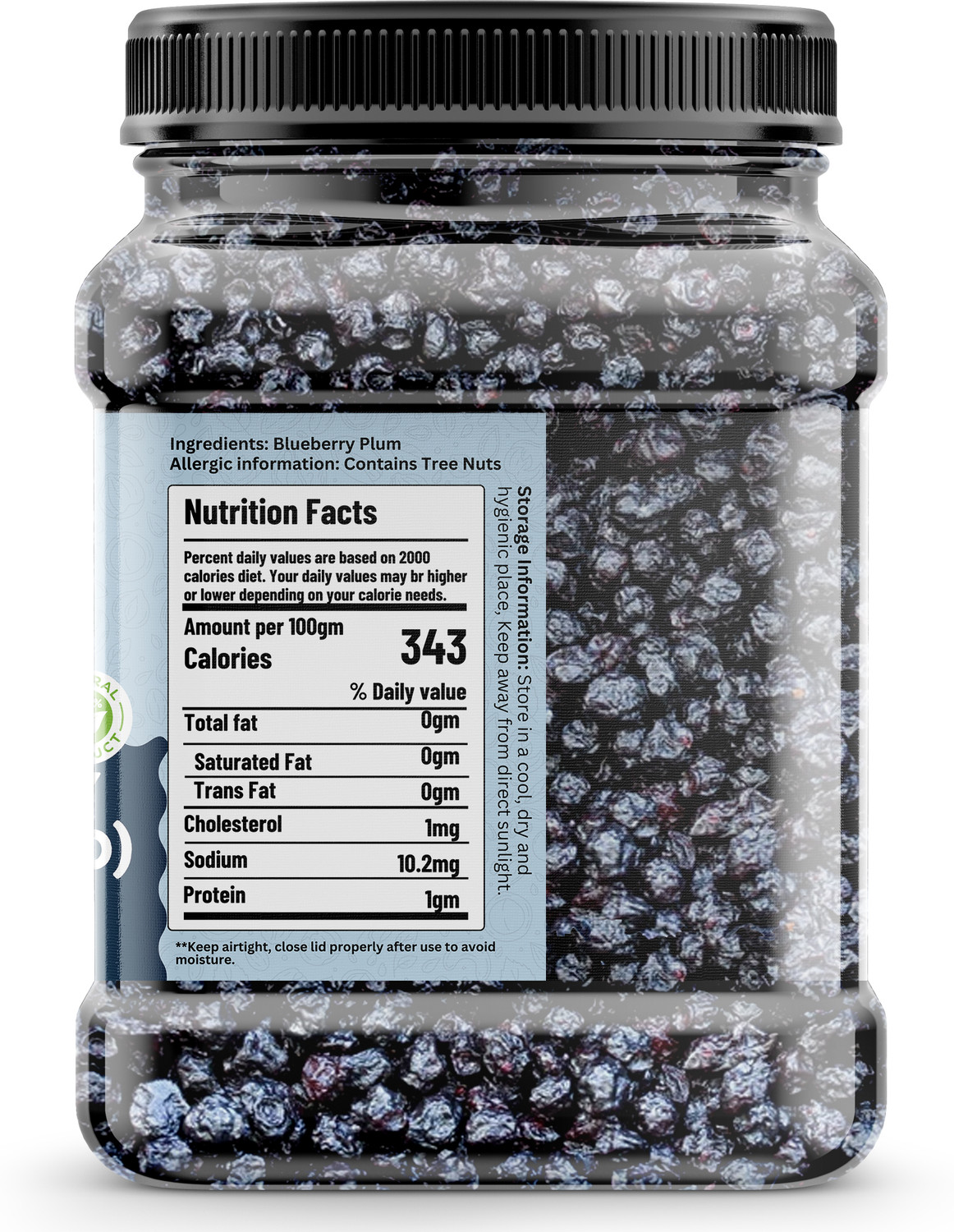 Image of Mahira Hub Premium Dried Blueberries 500g | Soft, Juicy, Naturally Sweet | No Added Sugar Blueberry