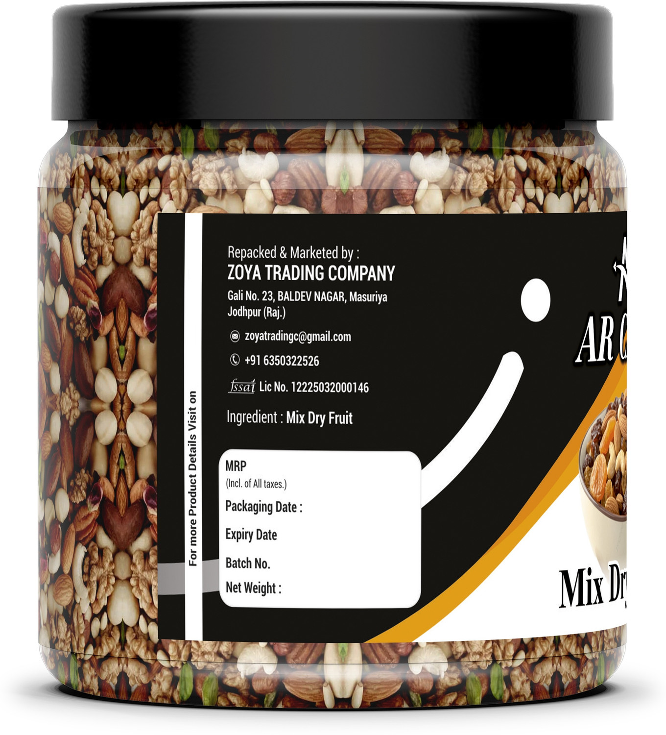 Image of AR CART Mix Dry fruits | Trail Mix | Fitness Trail Mix | Organic Mixed Nuts & Seeds