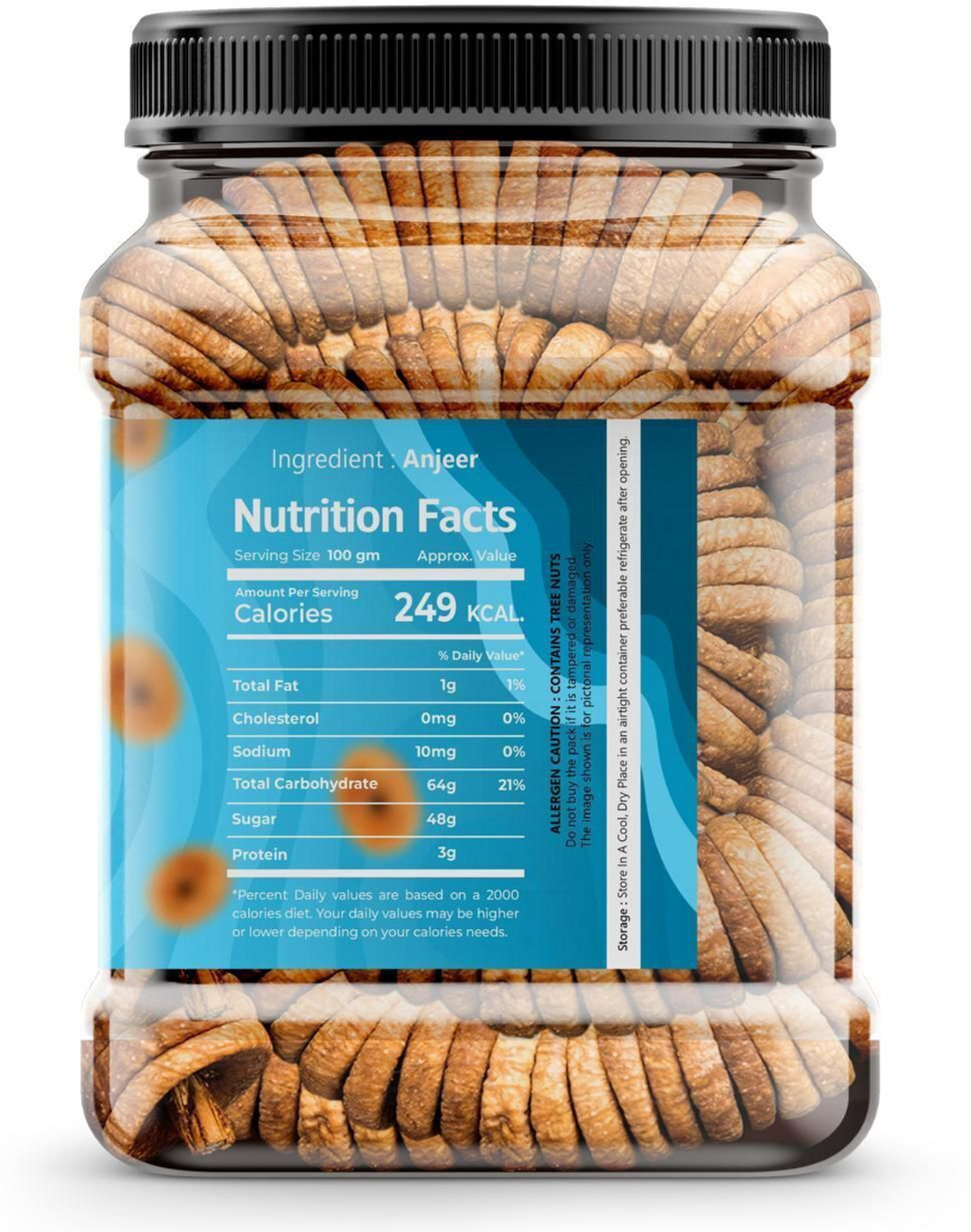 Image of PROTIUM Afghani Anjeer | Dried Figs | Naturally Sweet & Fiber Rich Dry Fruit Figs