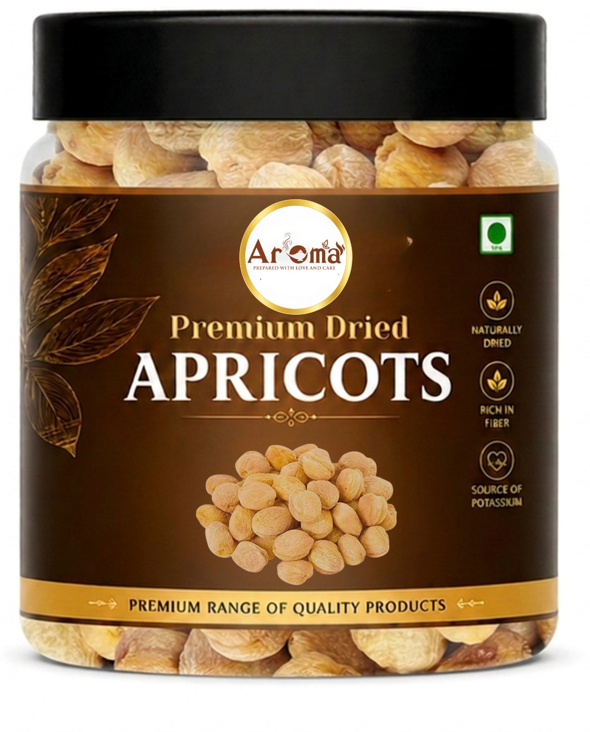 Image of Aroma Premium Dried Apricots | 100% Natural Soft & Chewy | Rich in Fiber & Iron Apricots (1 x 1 kg)