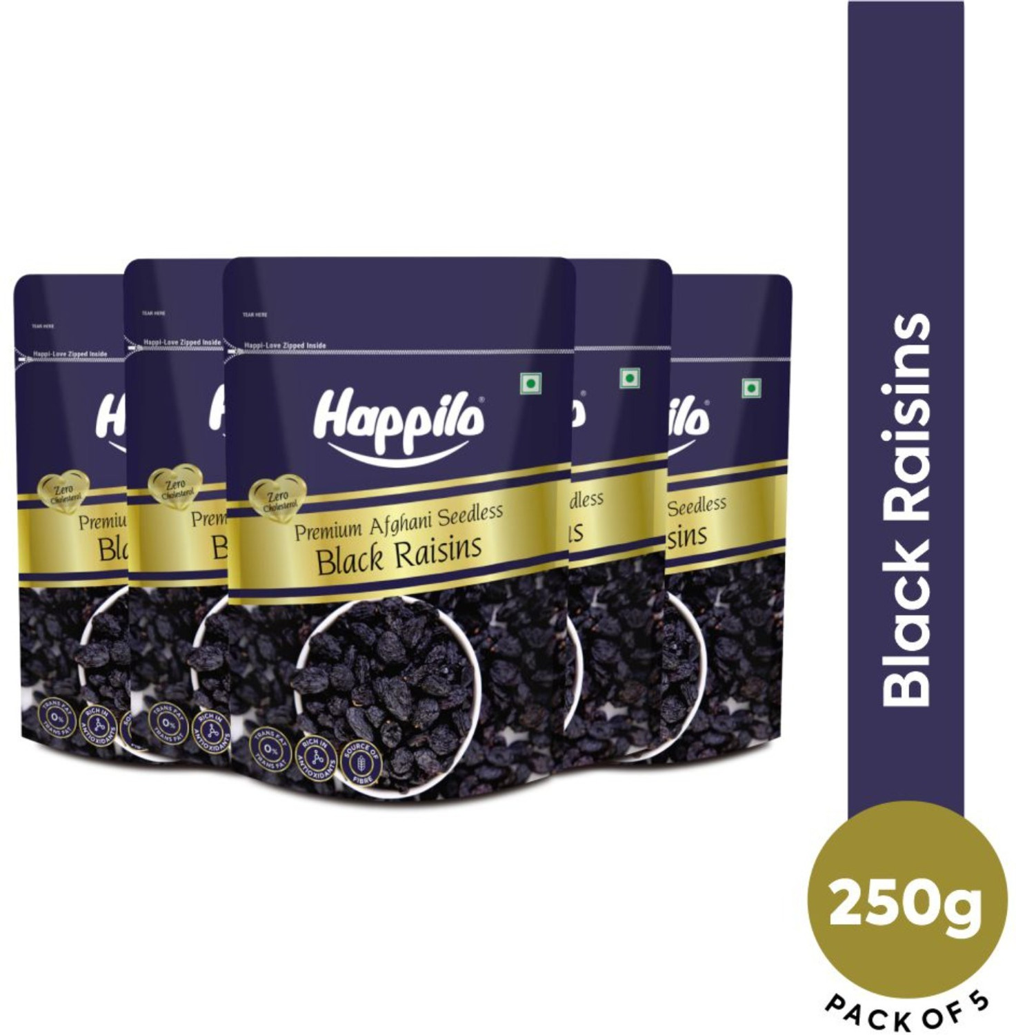 Image of Happilo Premium Afghani Seedless Black Raisins
